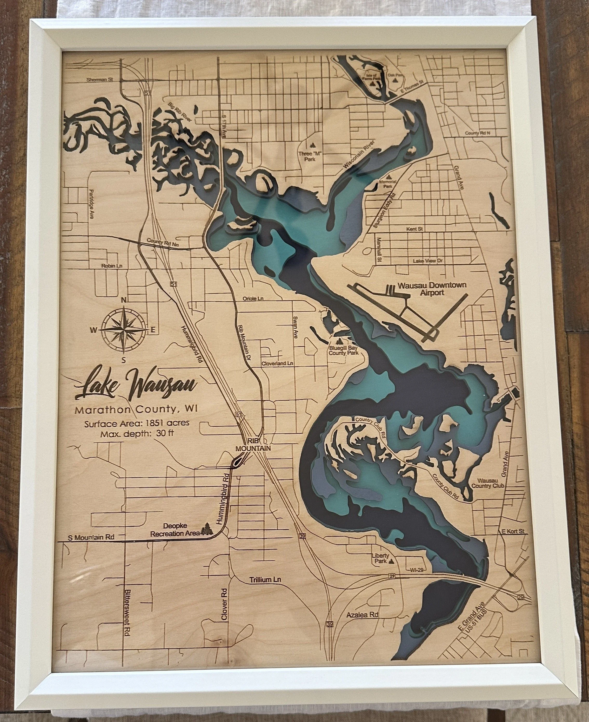 Custom 3D Waterway & Lake Maps