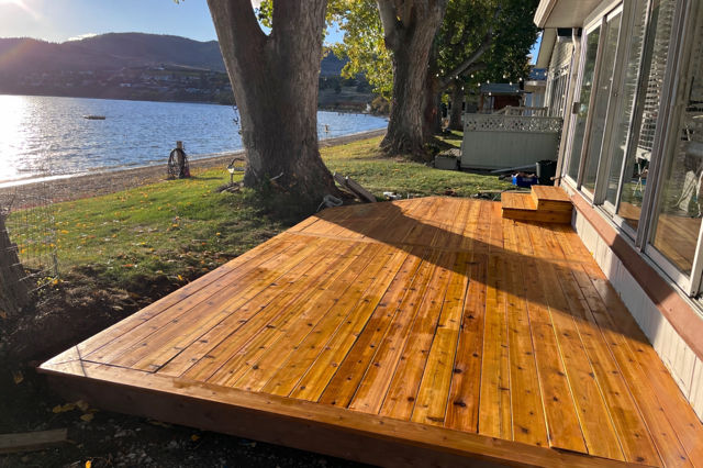 Cedar ground deck, Gull lake