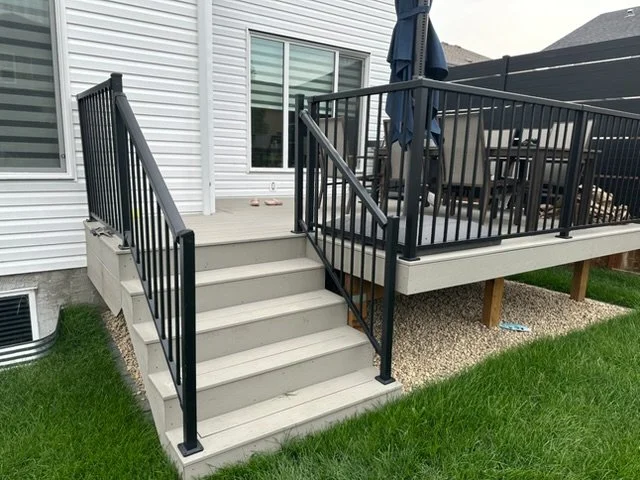 Trex composite, aluminum railings, fort saskatchewan
