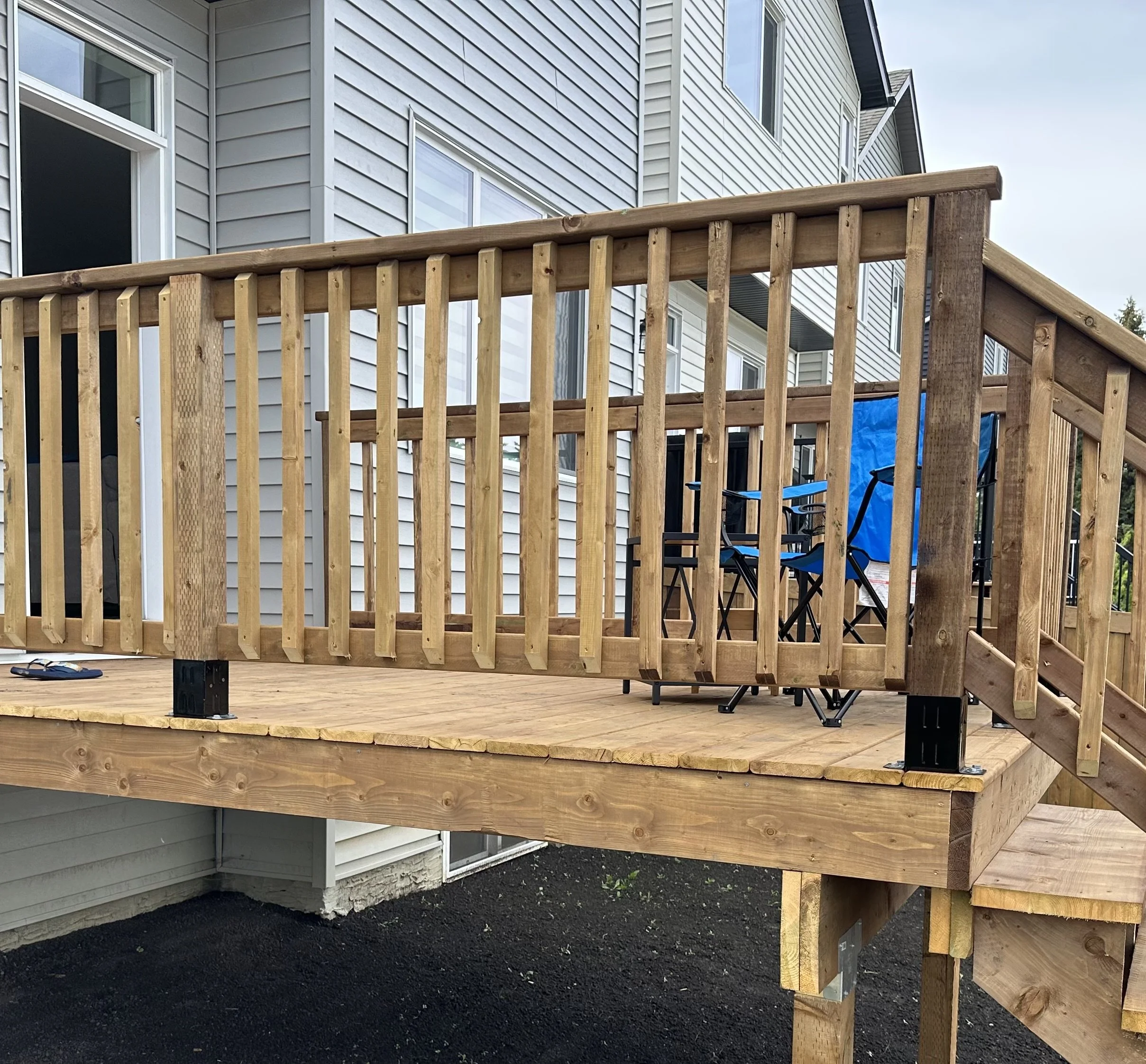 Pressure treated railings, Edmonton