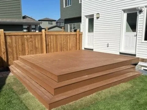 Trex composite attached deck, Edmonton