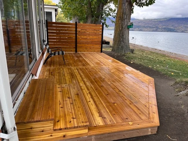 cedar ground deck, gull lake