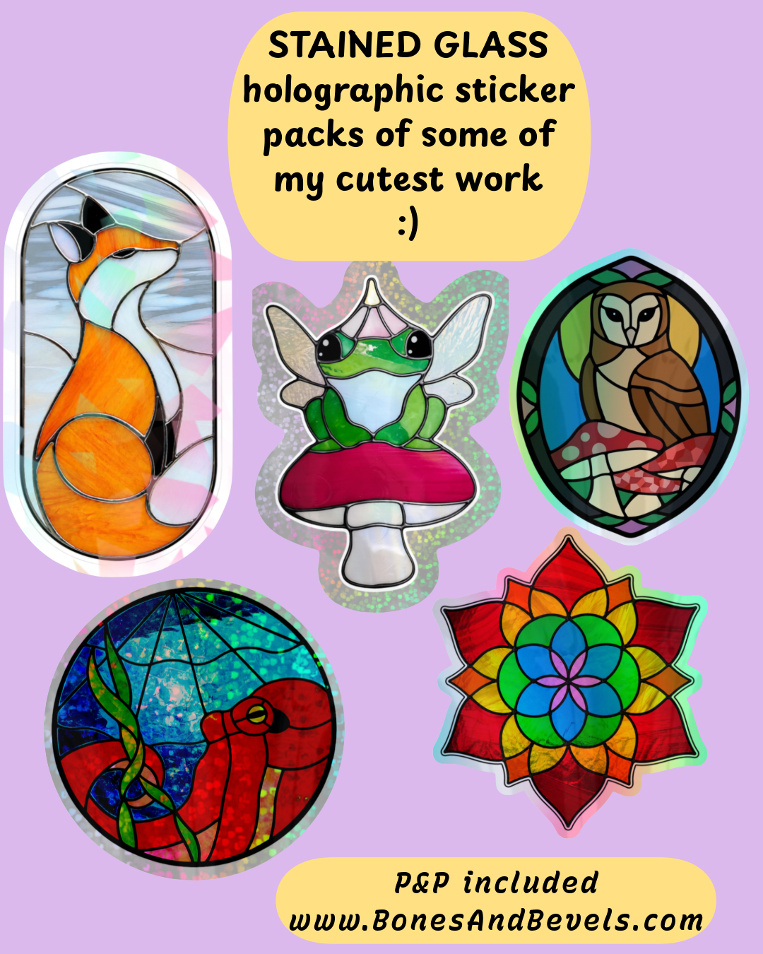 Stained Glass Sticker Packs