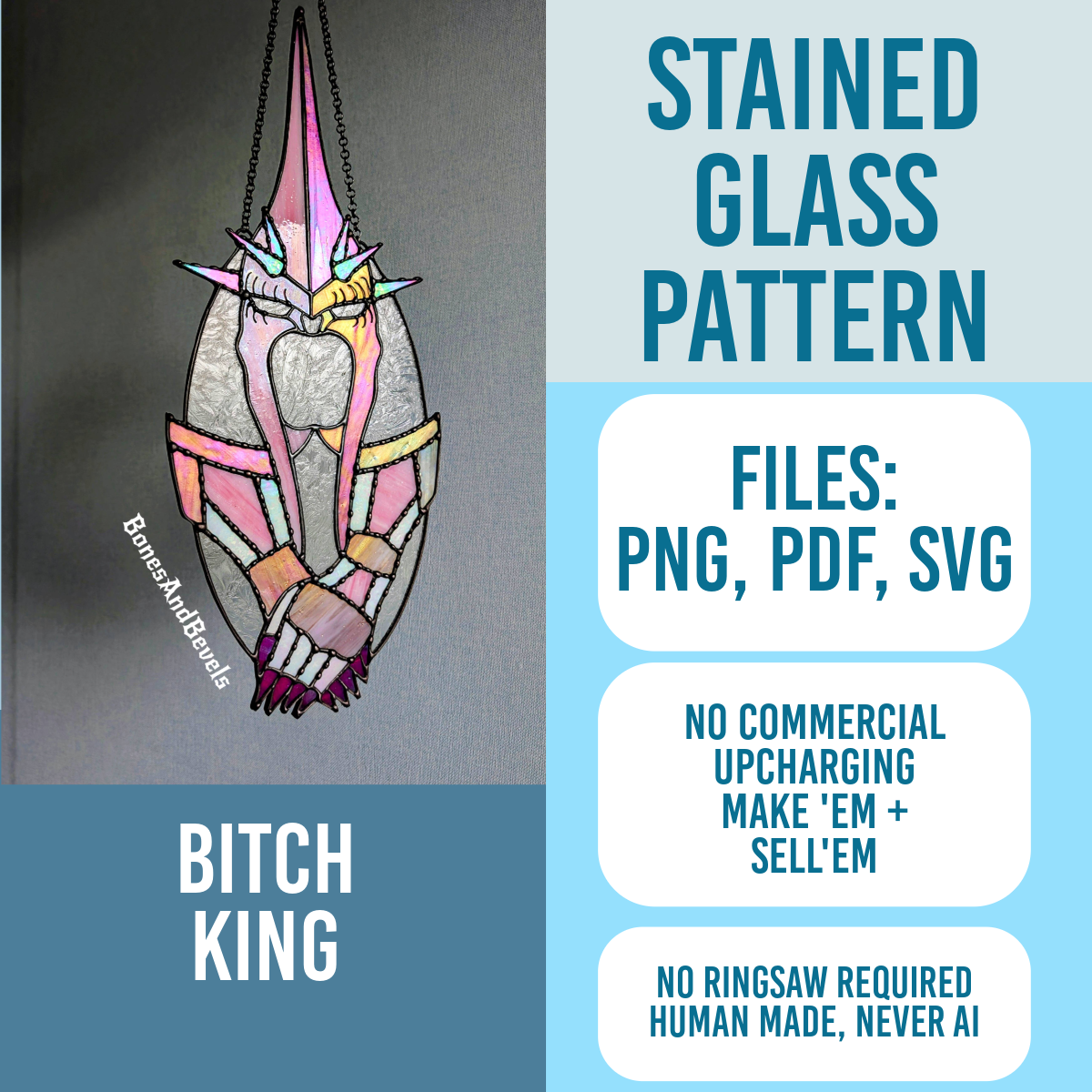 Bitch King  Stained Glass Pattern