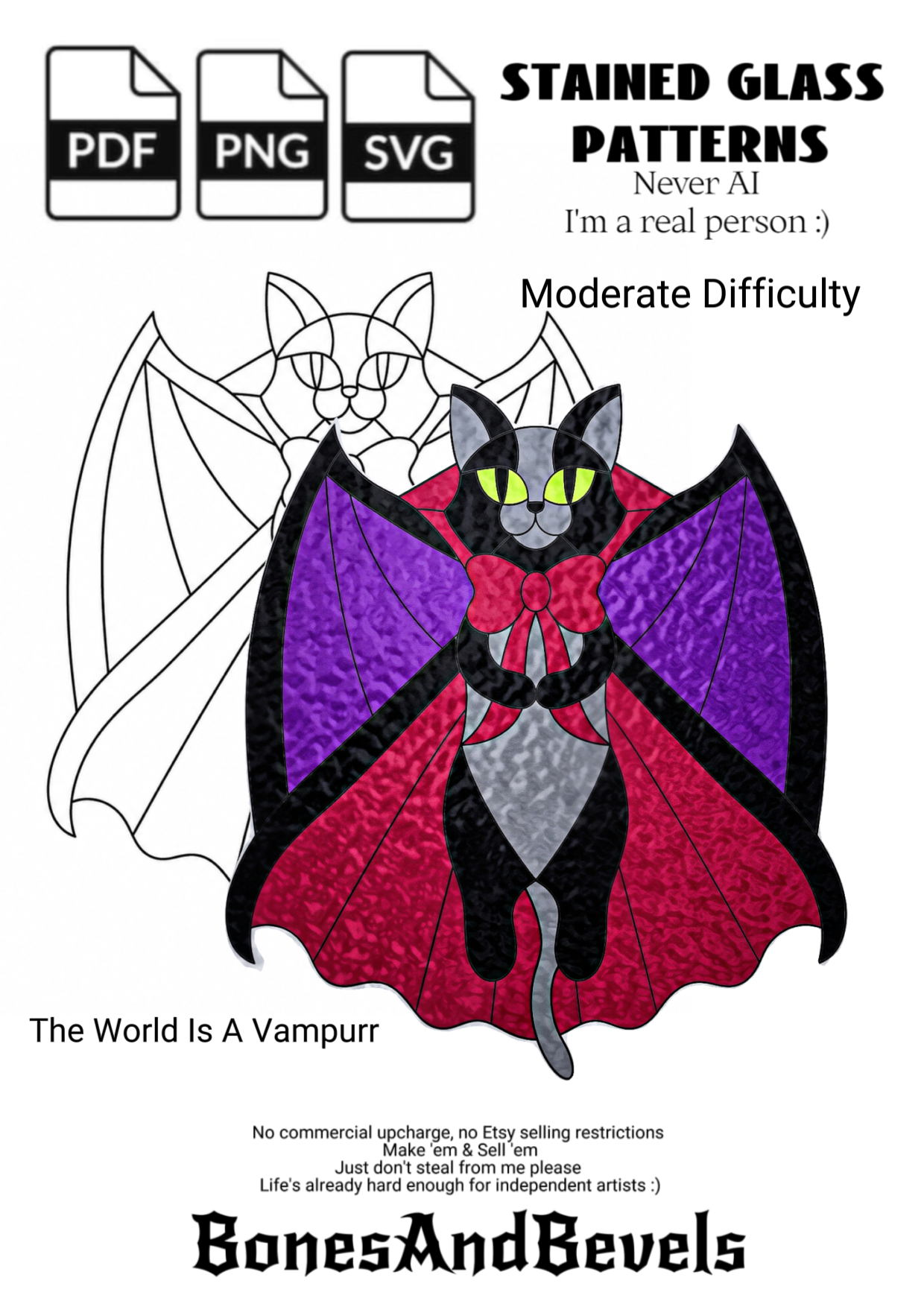 Vampurr Stained Glass Pattern