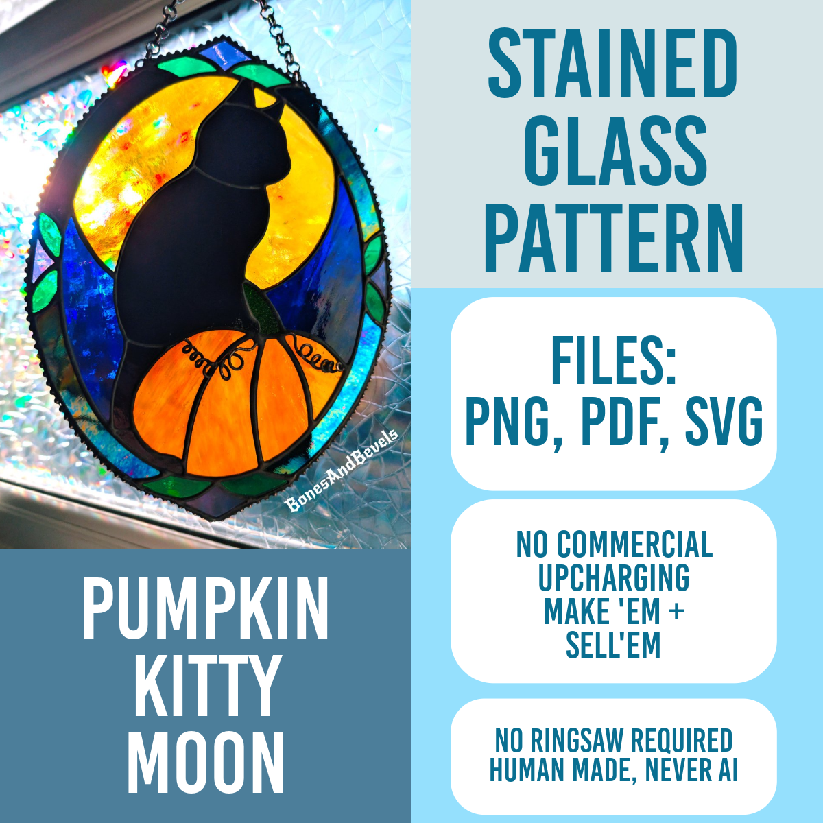 Pumpkin Moonlit Kitty Pattern