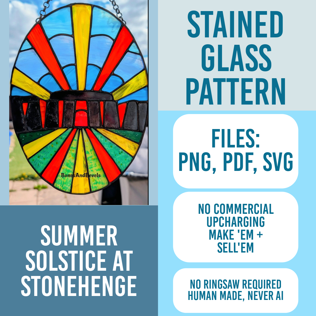 Stonehenge Stained Glass Pattern