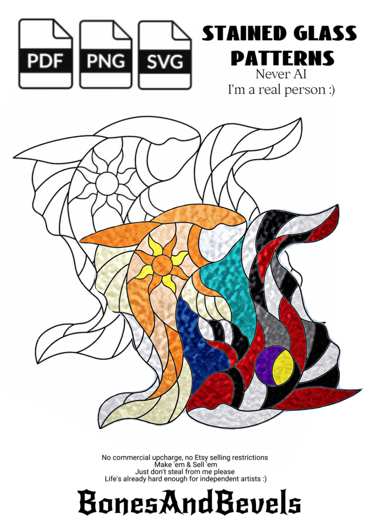 Sun & Moon Koi Pattern