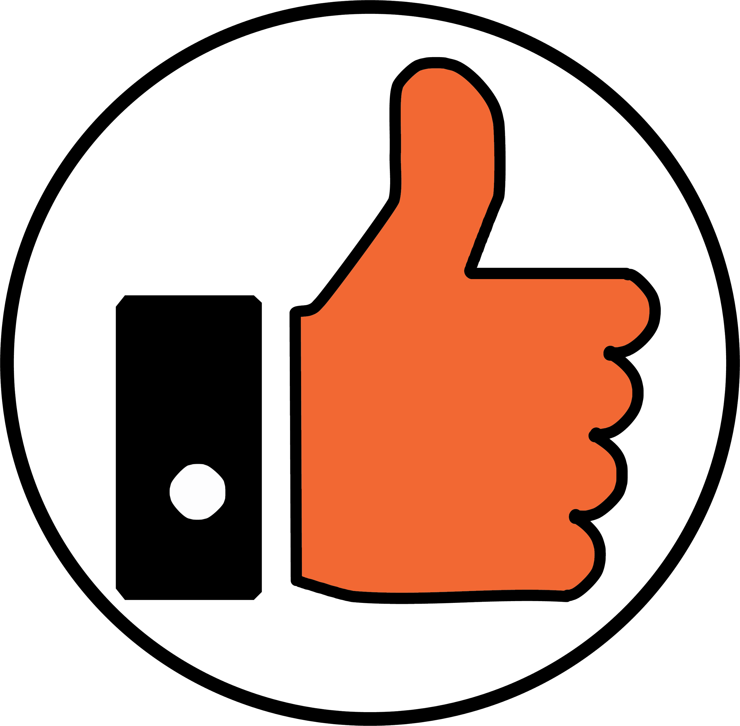 Close-up of a Black Lives Matter logo with an outstretched hand in orange and black on a black background.