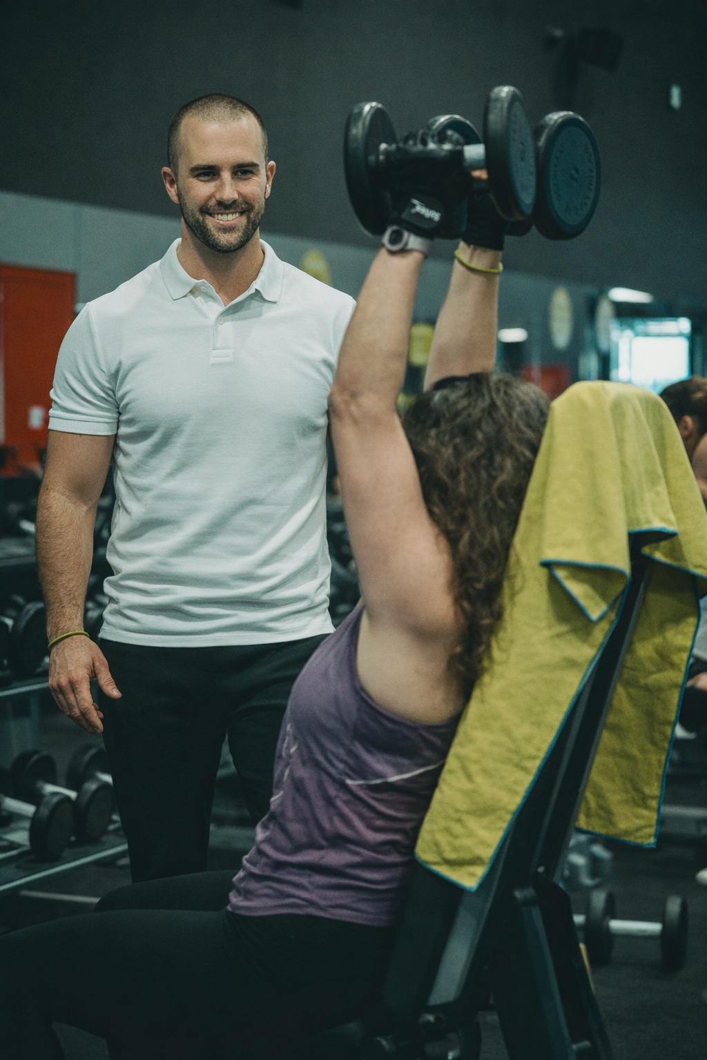 StableBody trainer Scott Stanger with a client