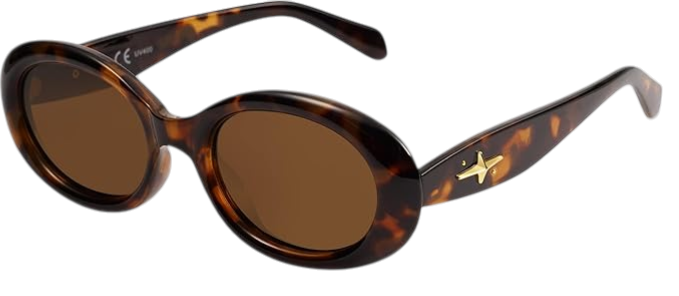 Small Retro Oval Polarized Sunglasses