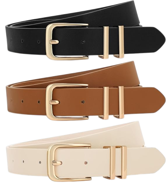 3 Pack Women Belts For Jeans Dresses Pants