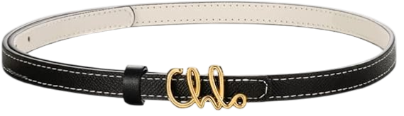 Skinny Belt for Women Gold Leather