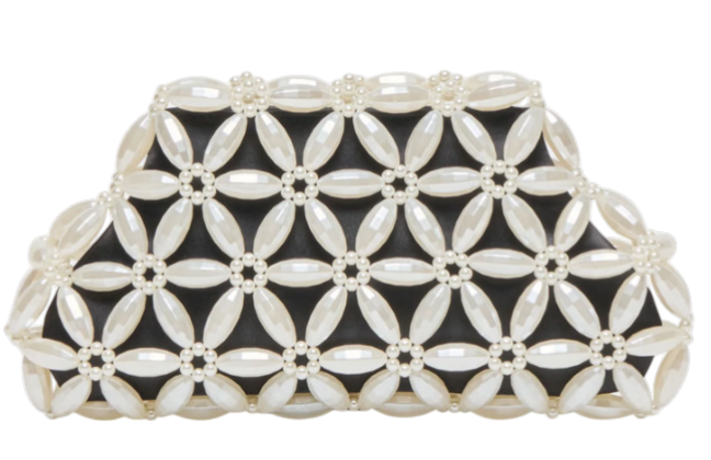 Dolce Vita Marlow Clutch Black Satin Pearl
