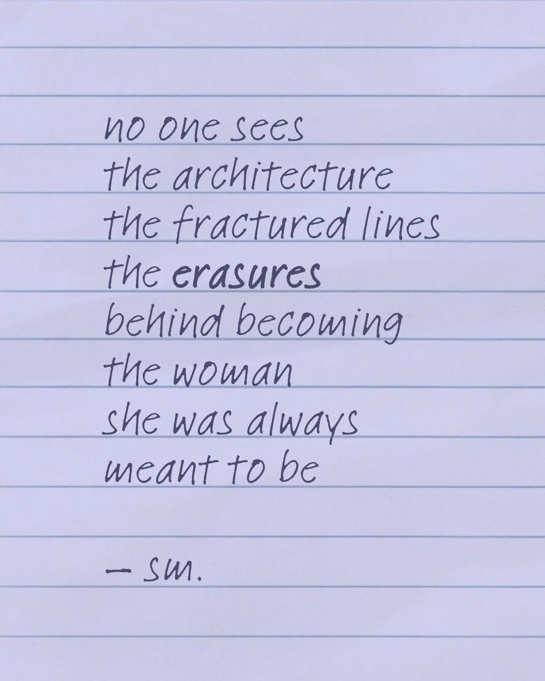 🦋 for those of us who survived something difficult, i wrote a poem about the unseen work that happens before the world sees the 'put together' version of us... 🥹

𝘯𝘰 𝘰𝘯𝘦 𝘴𝘦𝘦𝘴
𝘵𝘩𝘦 𝘢𝘳𝘤𝘩𝘪𝘵𝘦𝘤𝘵𝘶𝘳𝘦
𝘵𝘩𝘦 𝘧𝘳𝘢𝘤𝘵𝘶𝘳𝘦𝘥 𝘭𝘪𝘯