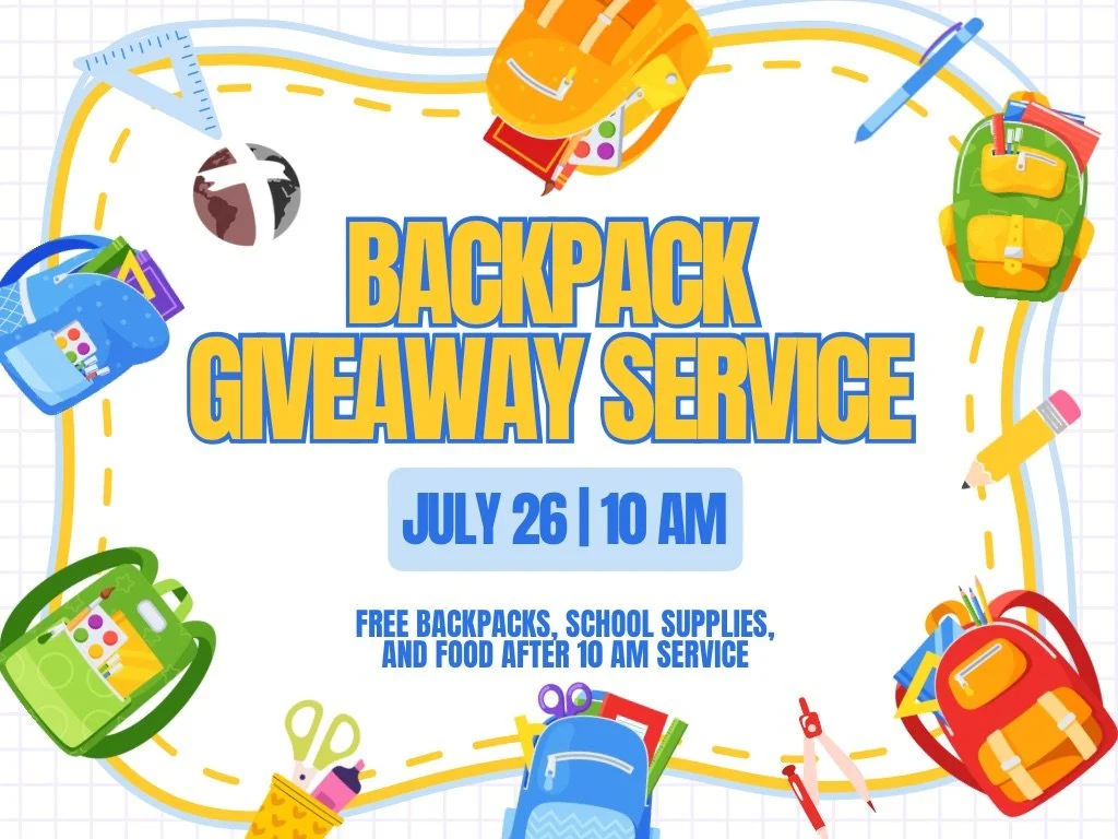 Backpack Giveaway Service flyer