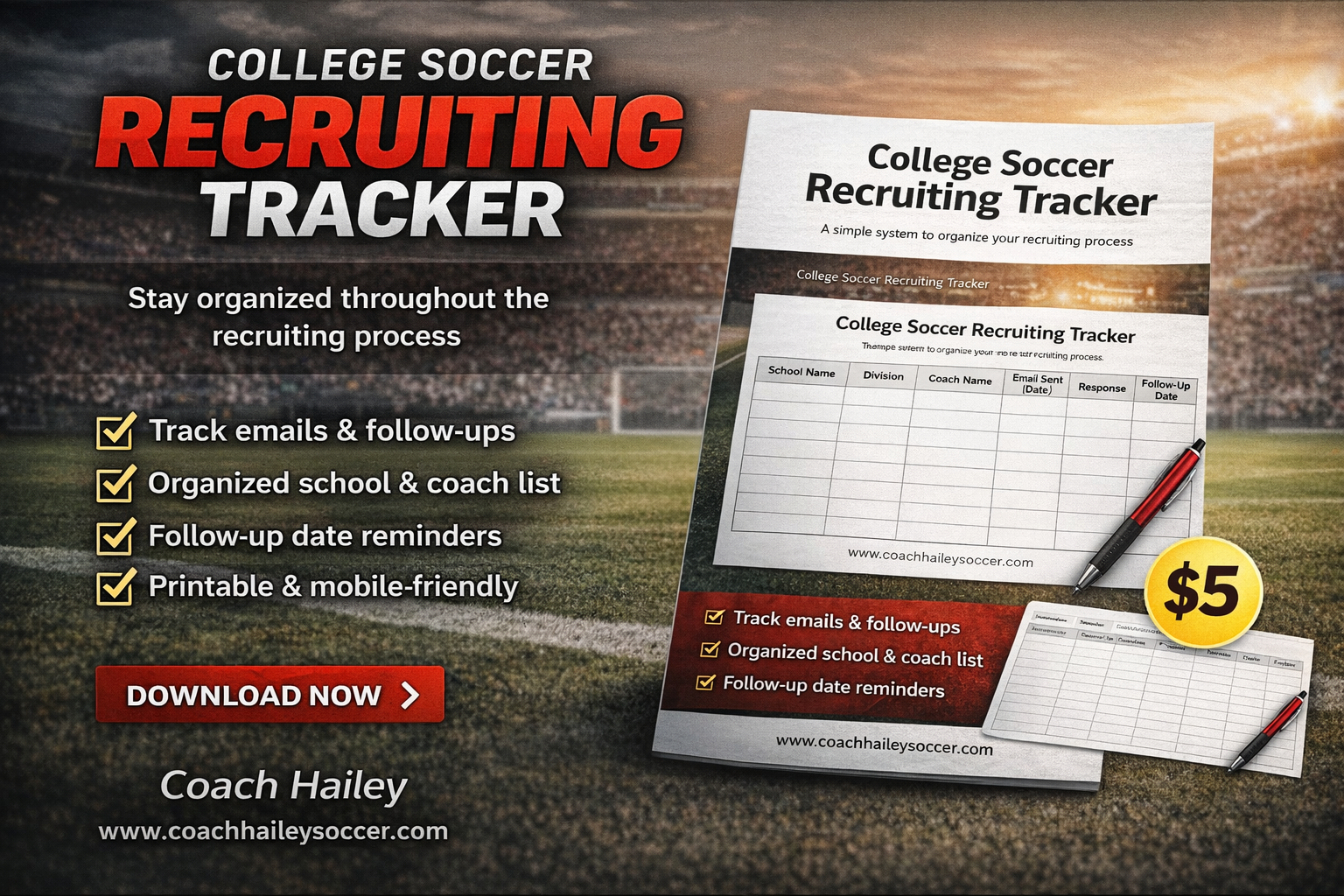 College Soccer Recruiting Tracker