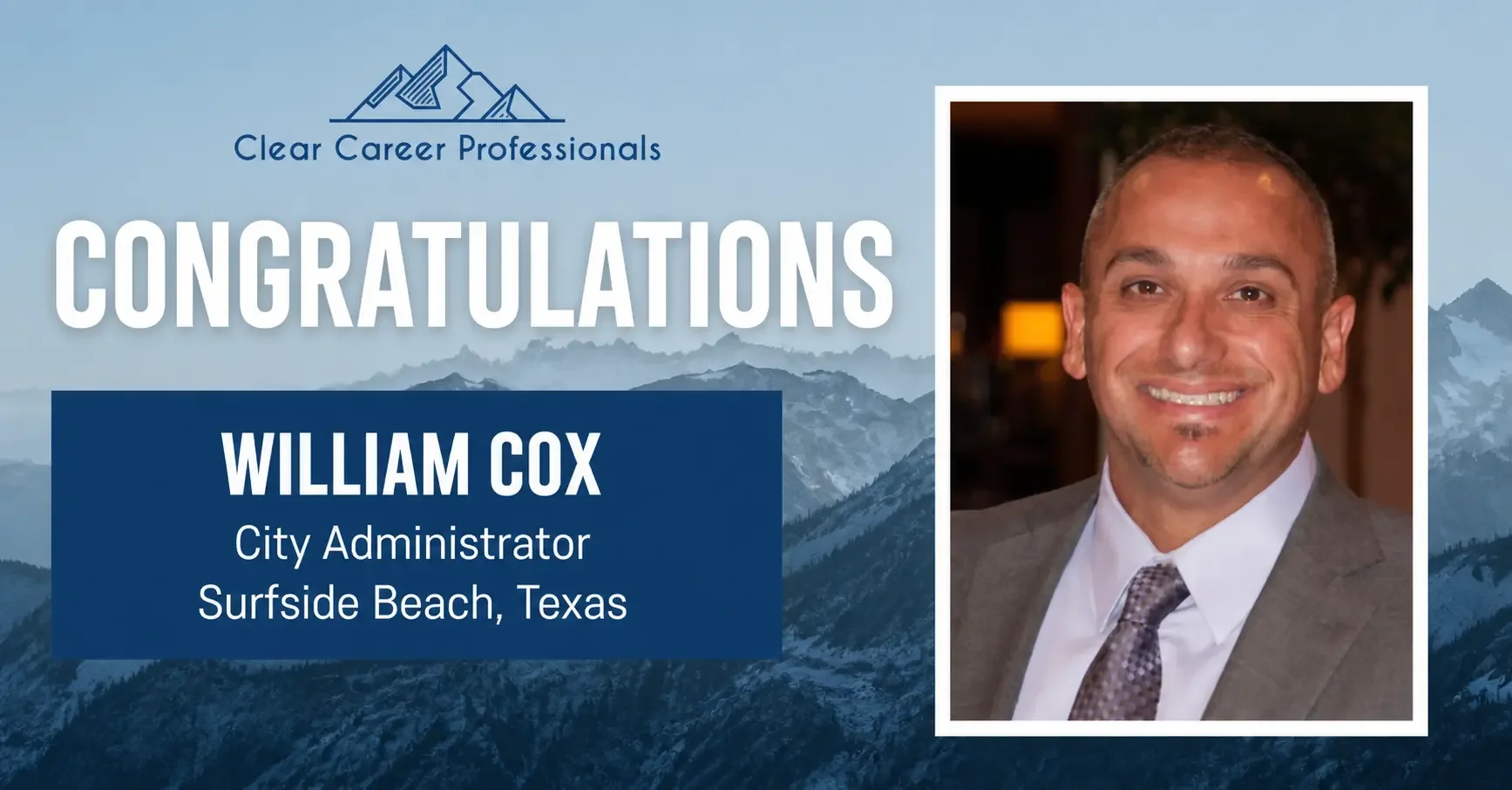 William Cox Selected as First City Administrator