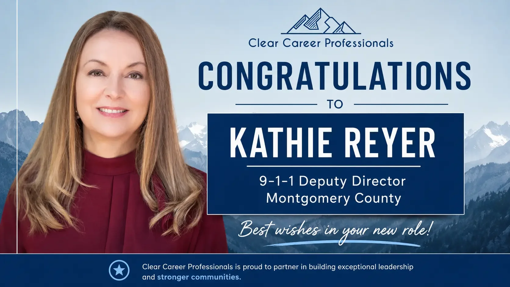 Kathie Reyer Selected as Montgomery County 911 Deputy Director