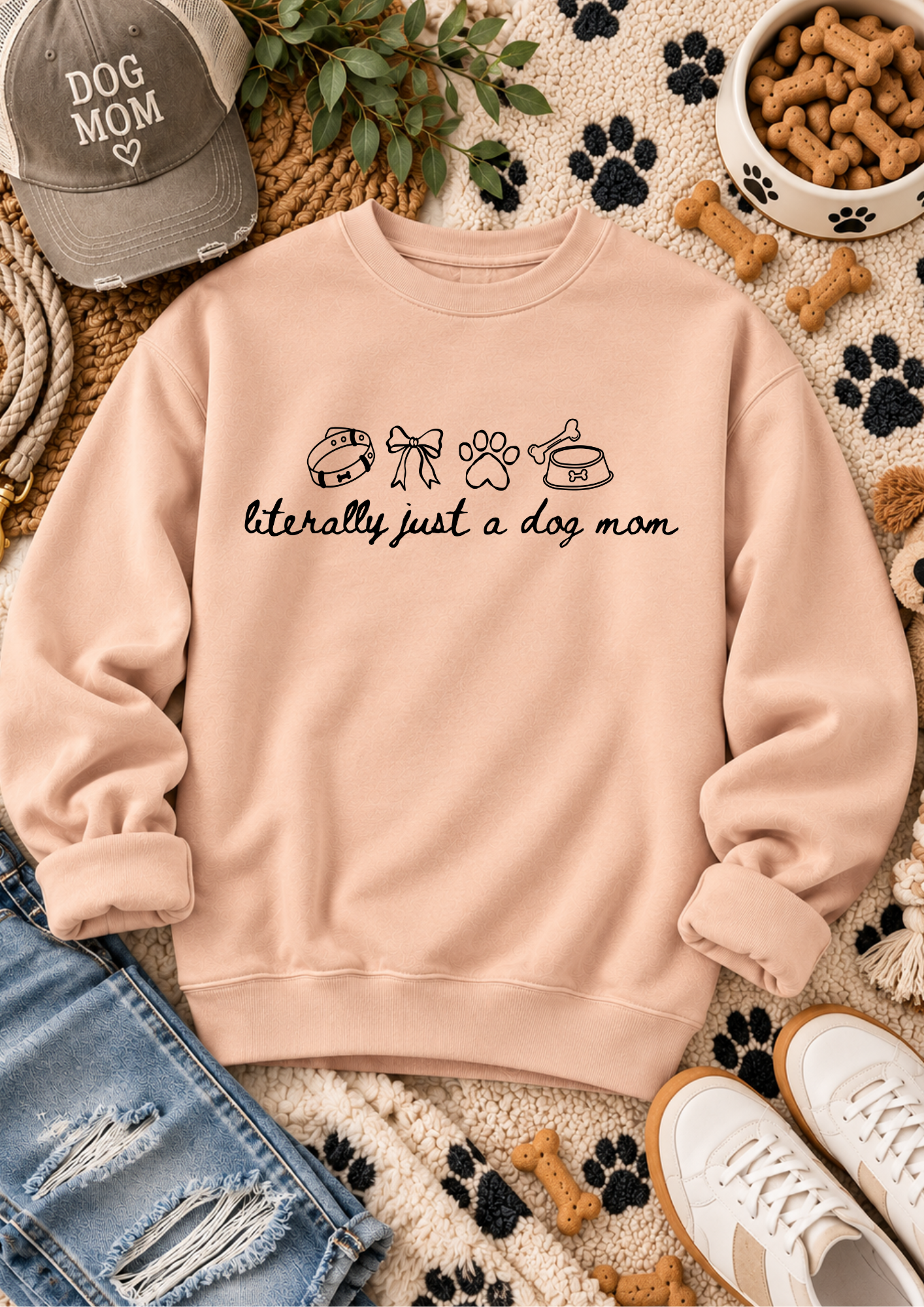 LITERALLY JUST A DOG MOM SWEATSHIRT