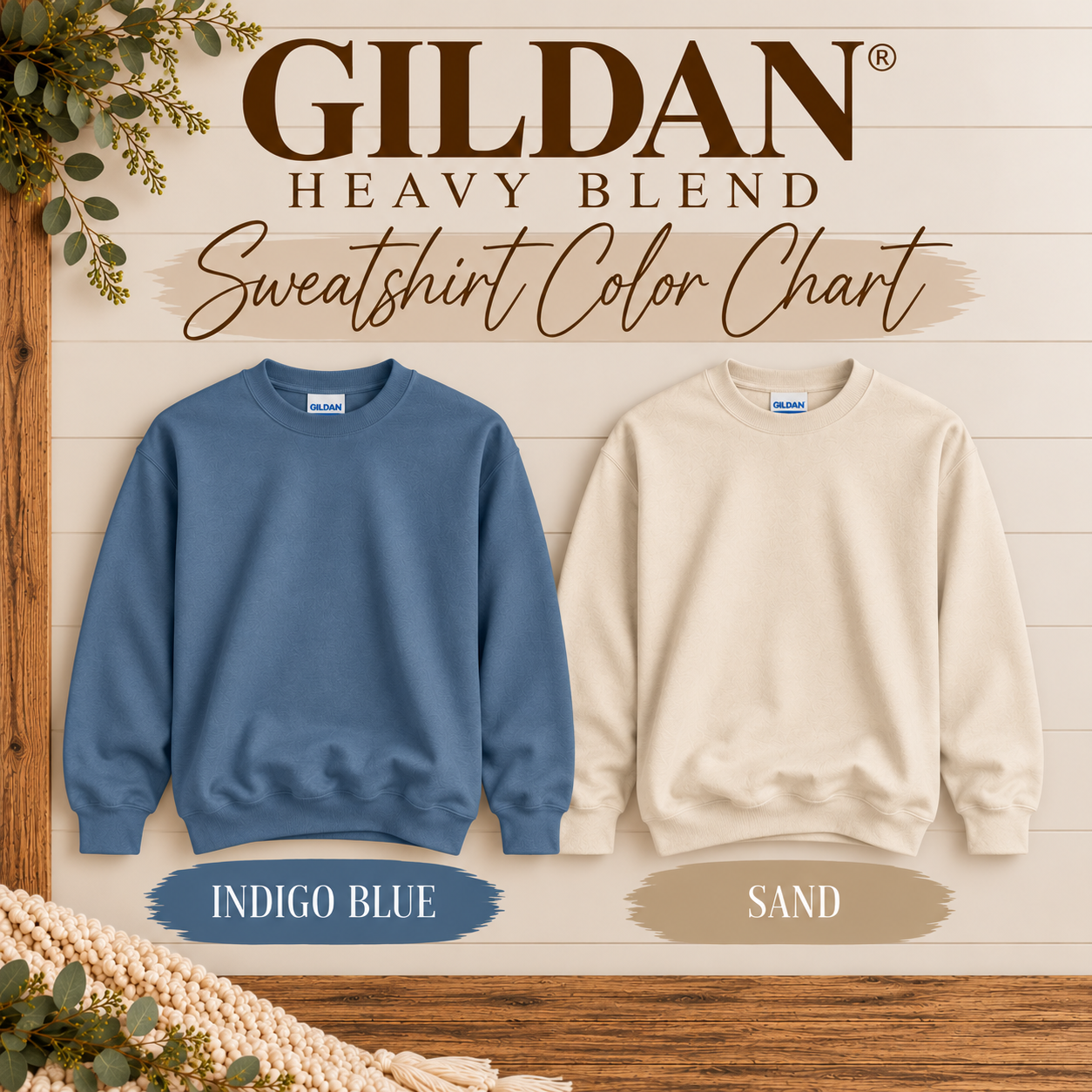 Gildan Sweatshirt Color Chart.png
