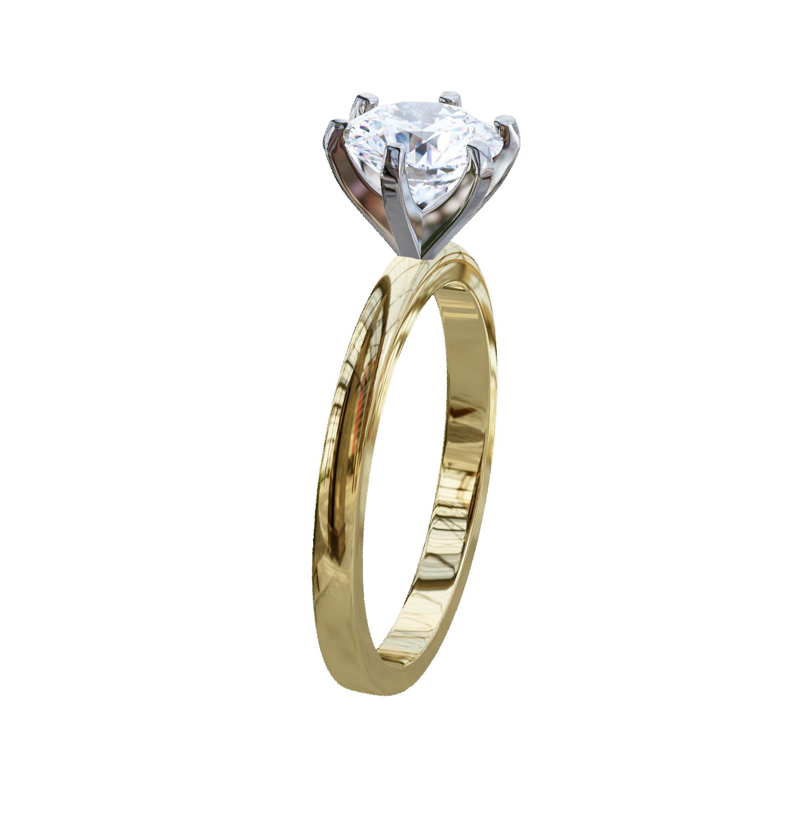 Round Six-Prong Solitaire
