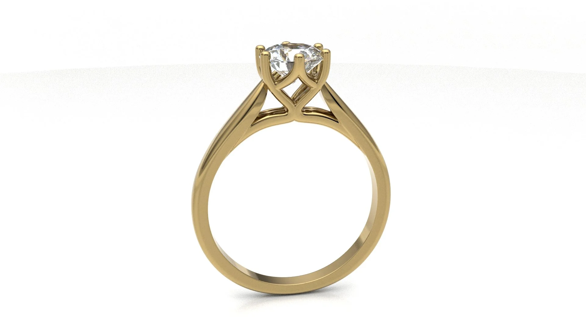 Round Solitaire Yellow Gold