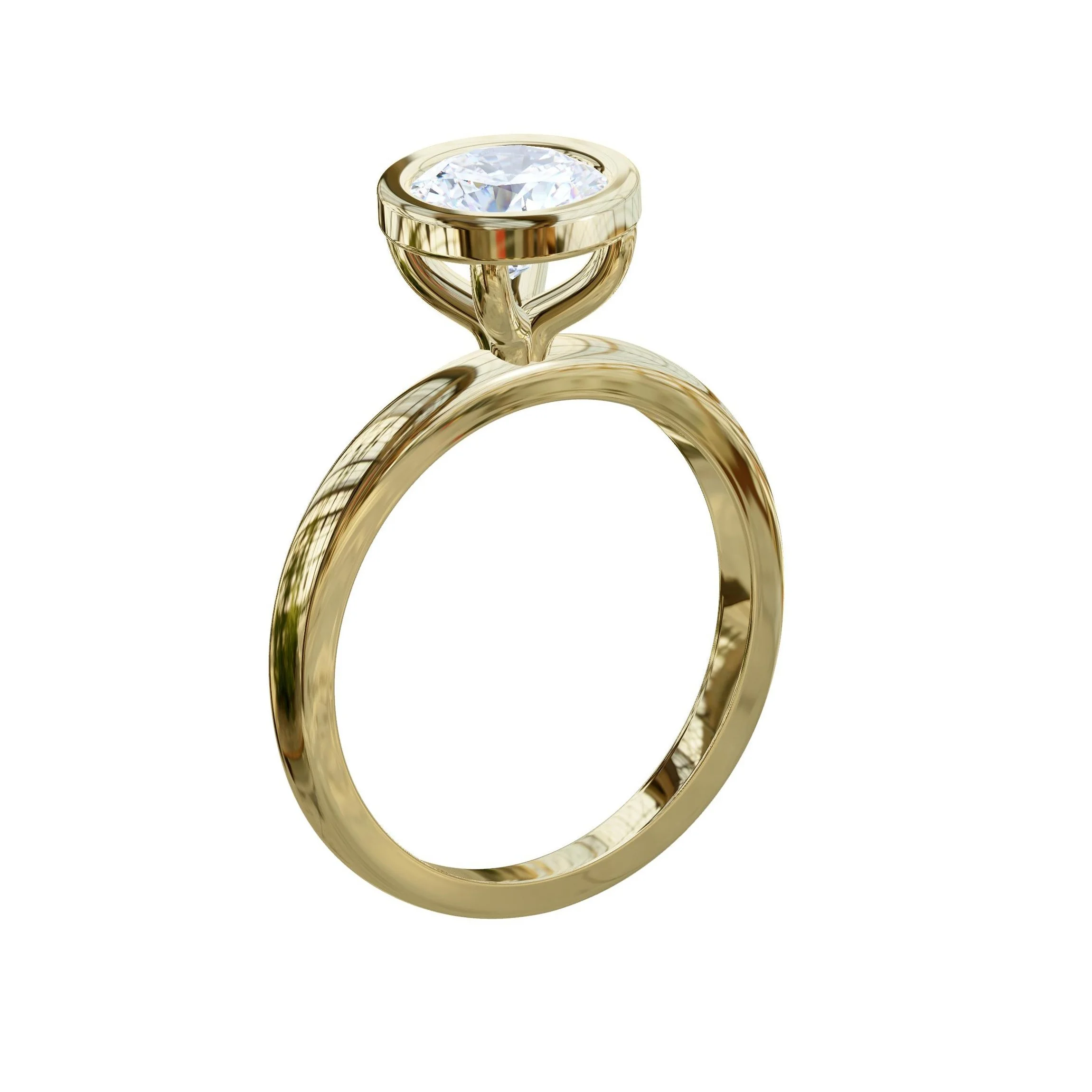 Round Bezel Solitaire