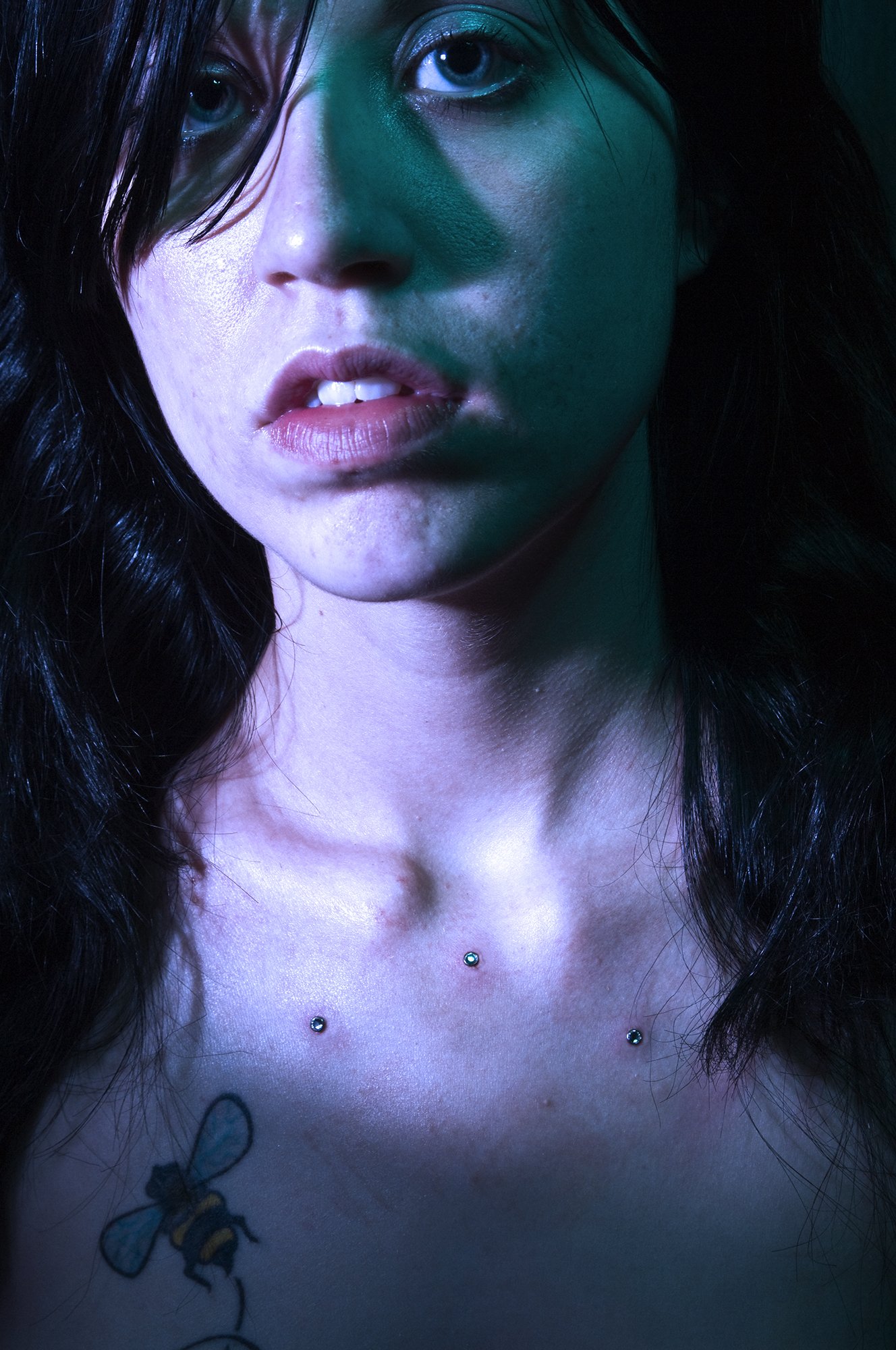 Tattoo Savage Magazine photo of micro-dermal anchors done by Zuni.