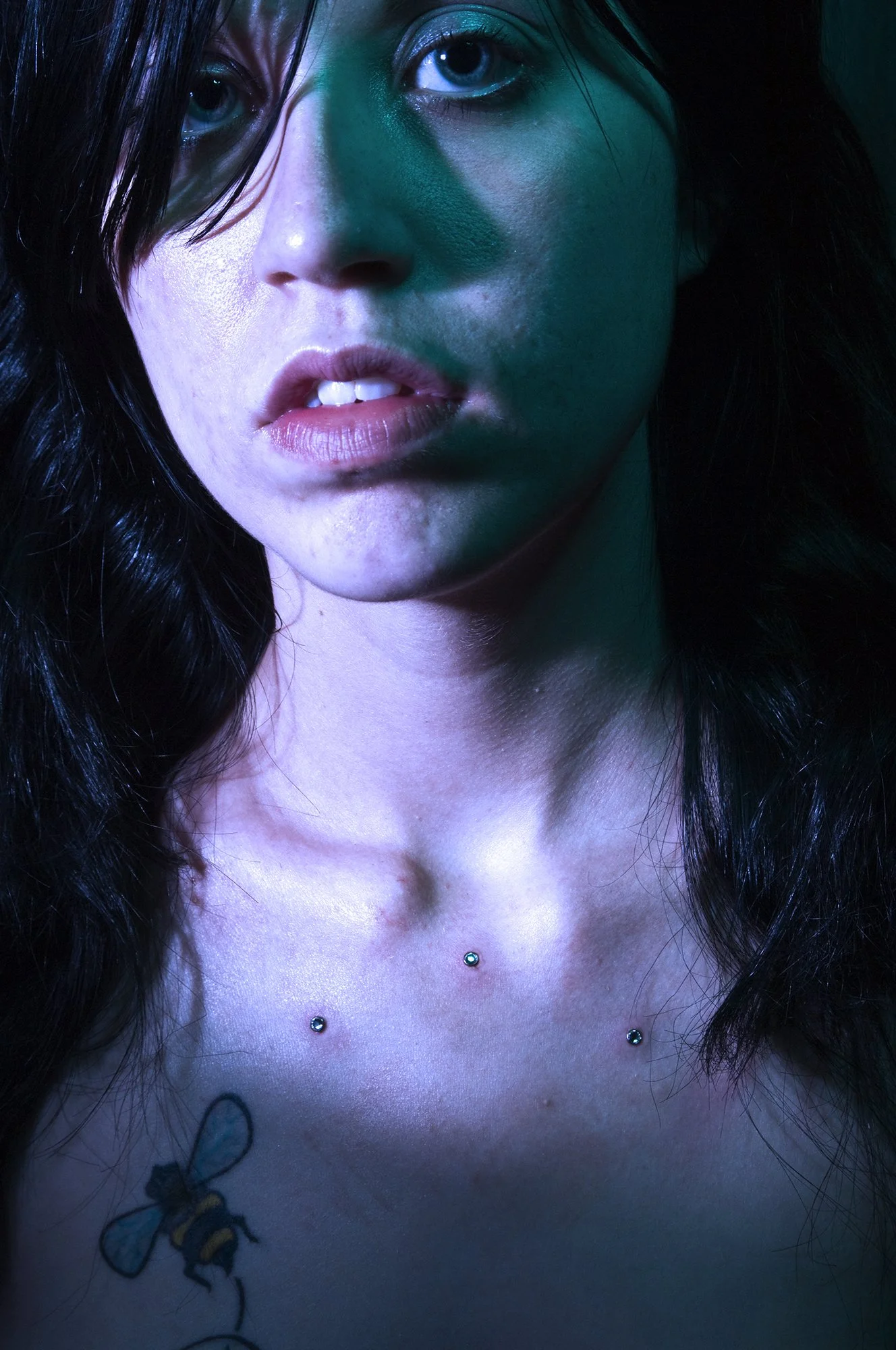 Tattoo Savage Magazine photo of micro-dermal anchors done by Zuni.