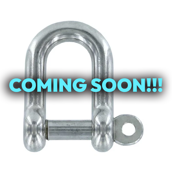 5/32" Captive Pin D Shackle Stainless Steel