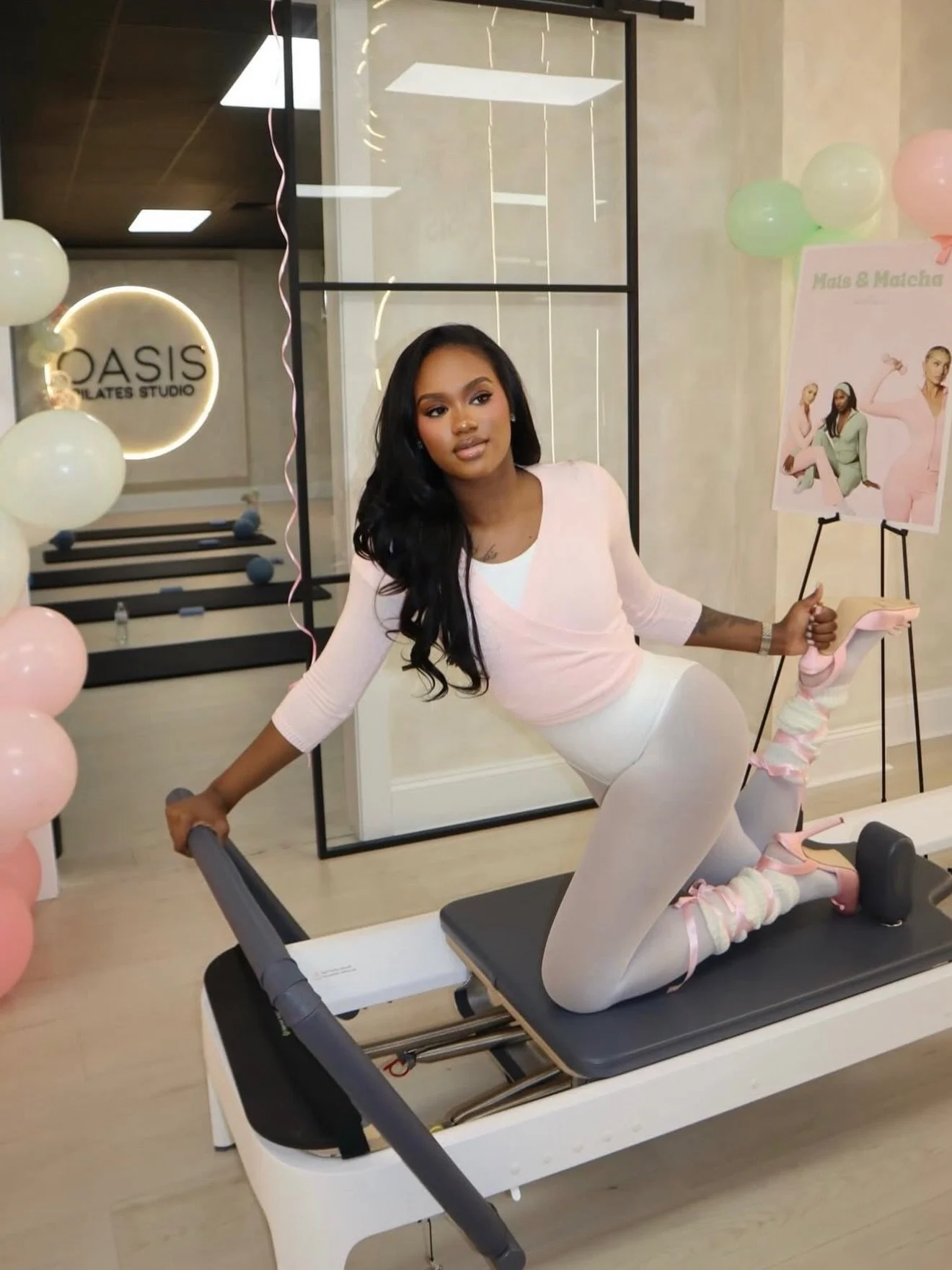 Serving Pilates Princess 🎀 Book your Pilates party at Oasis Pilates Studio ! Text 704-993-6911 to get started ! 

#pilatesprincess #pilatesparty #softlife