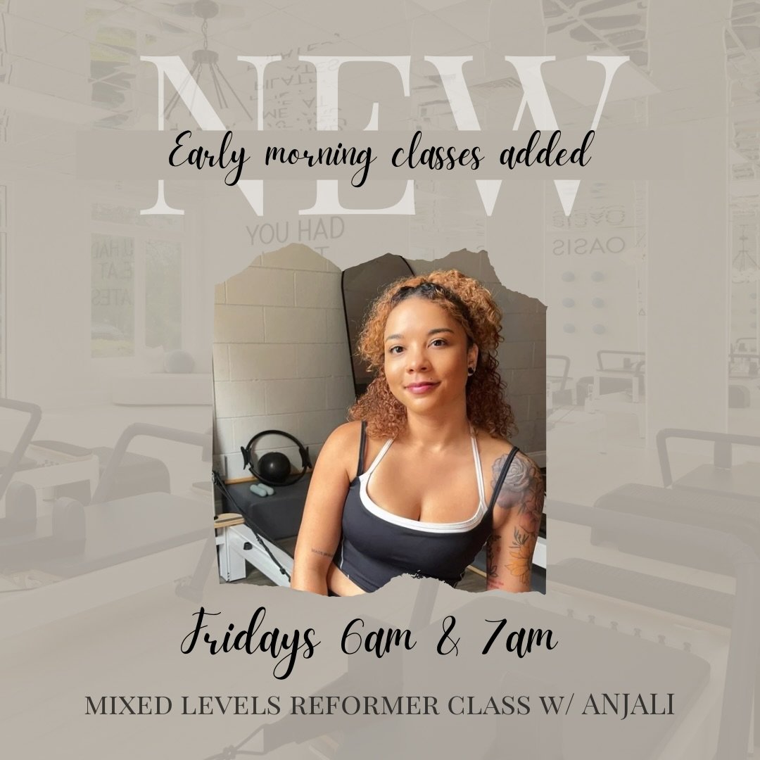 Your new Friday morning routine starts now ✨🤍

Early morning reformer classes are officially here! Join Anjali every Friday at 6am &amp; 7am for a mixed levels reformer class designed to leave you feeling strong, energized, and ready for the day ahe