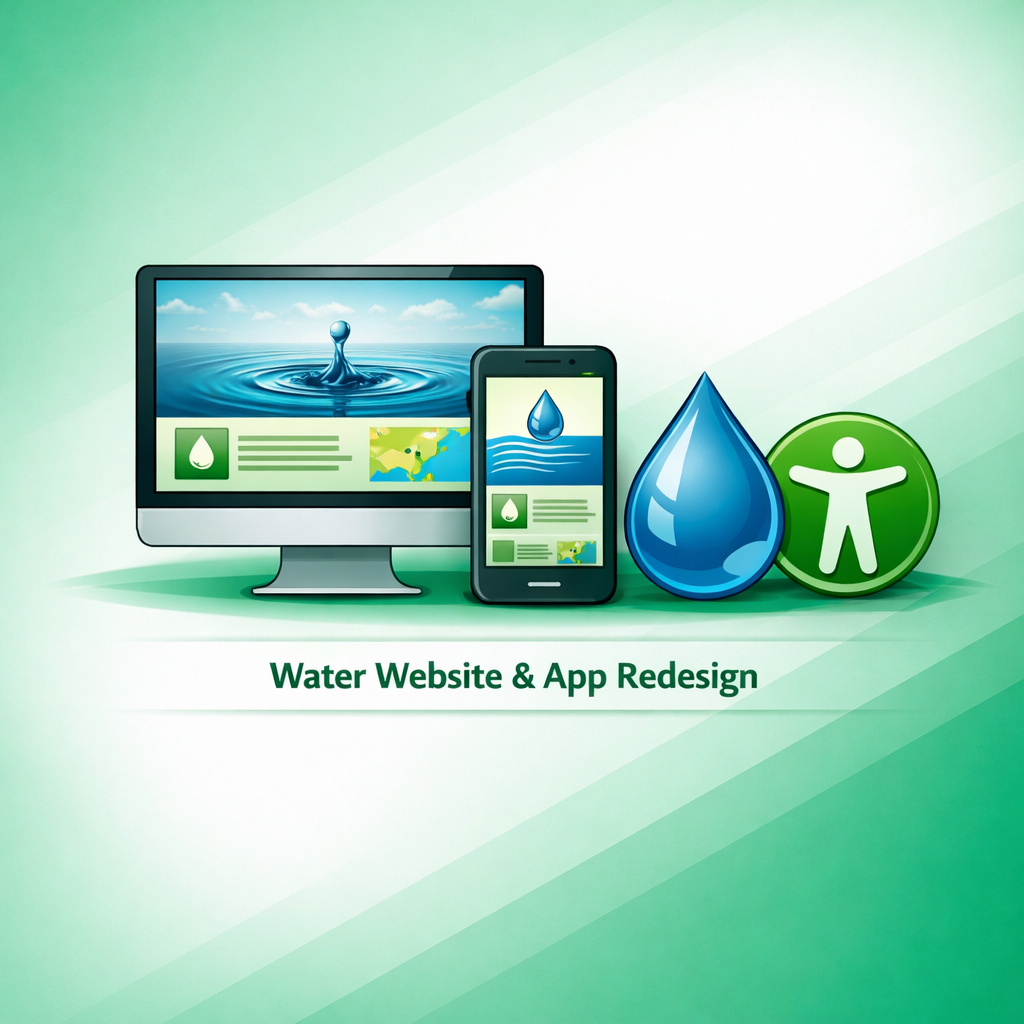 Water Website & App Redesign (Adobe XD)