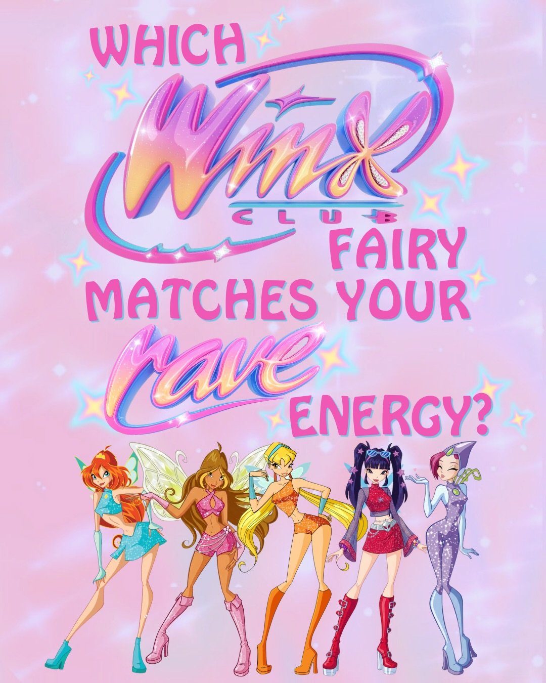 which winx club fairy are you?🧚🏼&zwj;♀️✨

🦋bloom: main character energy 
🌸flora: the social butterfly 
💿musa: here for the vibes (and wubz)
⭐️stella: always has the cutest outfits&nbsp;&nbsp;
🎧tecna: the responsible one 

tag yourself + your fe