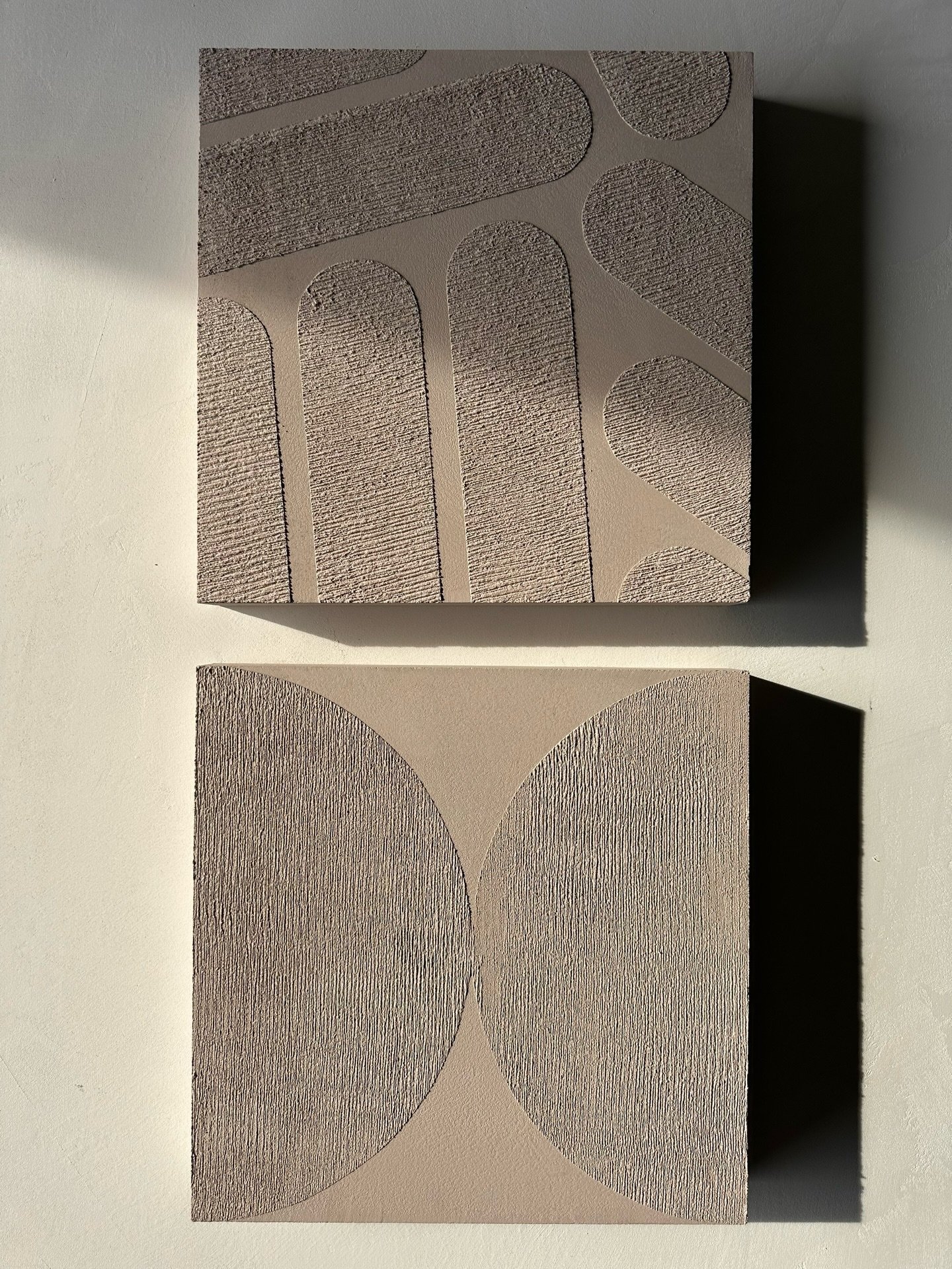 I&rsquo;ve had this idea for a while - a repeatable plaster design, working within a grid. Something closer to wallpaper or tile in concept, but still completely custom in practice. What you see here at 14 inches can be scaled to sit on a wall at 10 