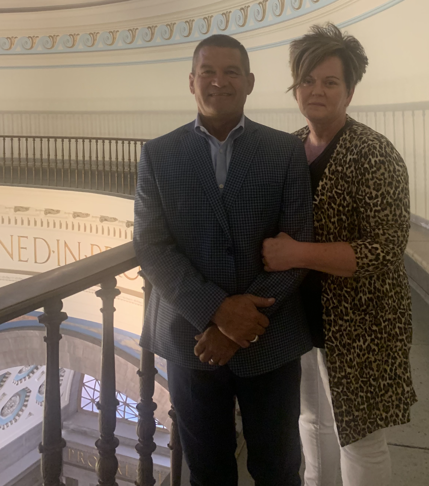 Jen and Roger Koch at the State Capitol