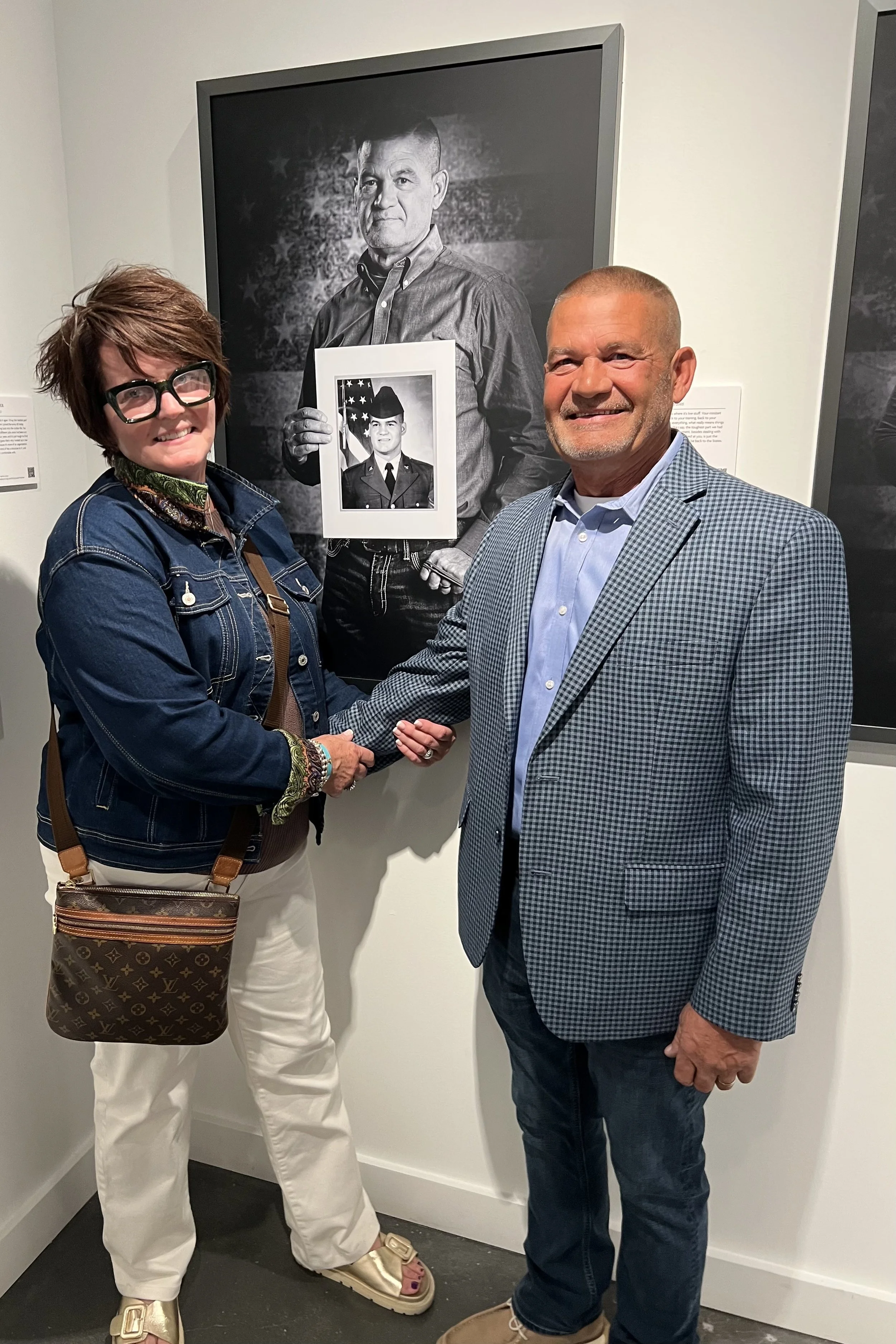 Jen & Roger with his veteran's portrait