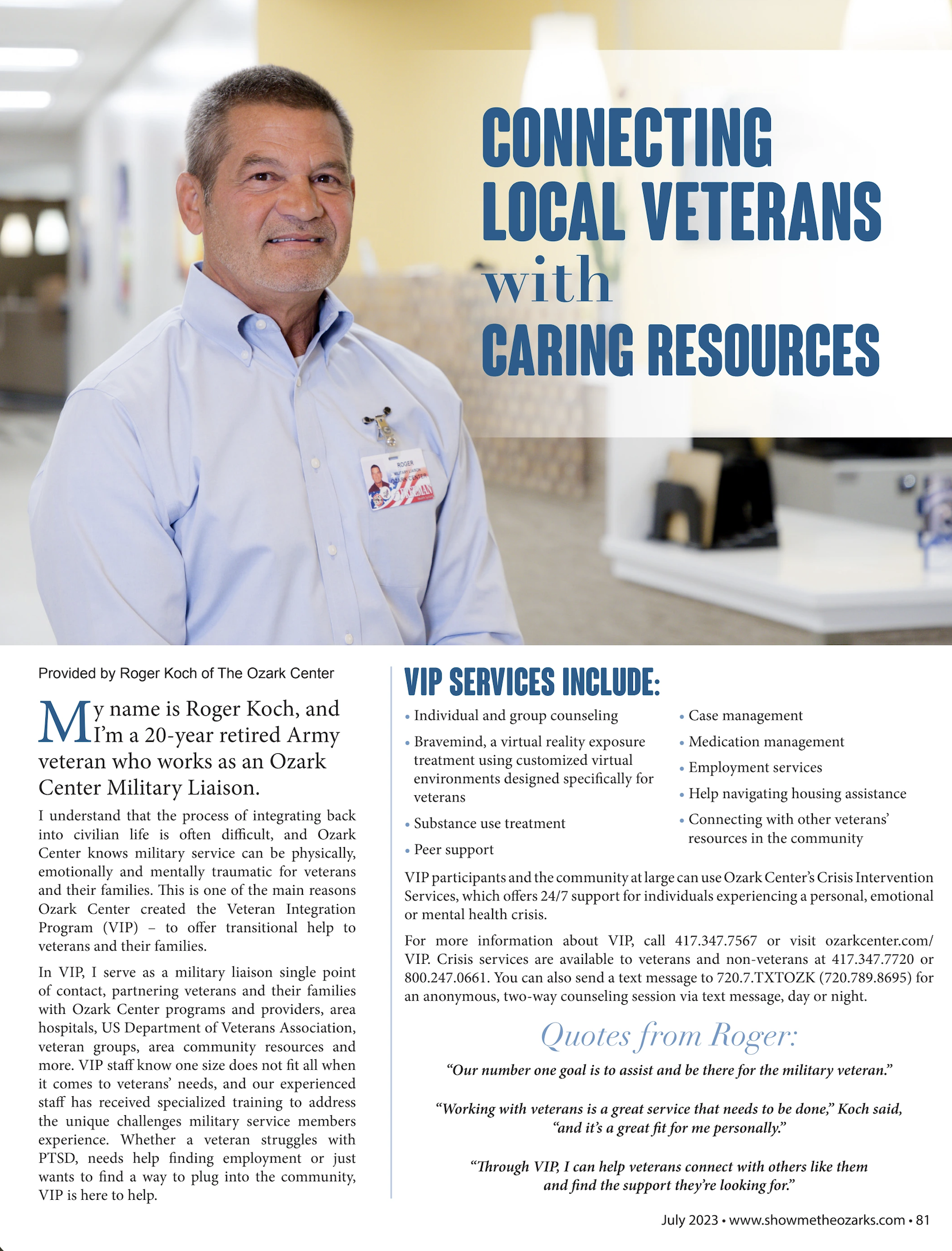 Show Me the Ozarks Magazine article