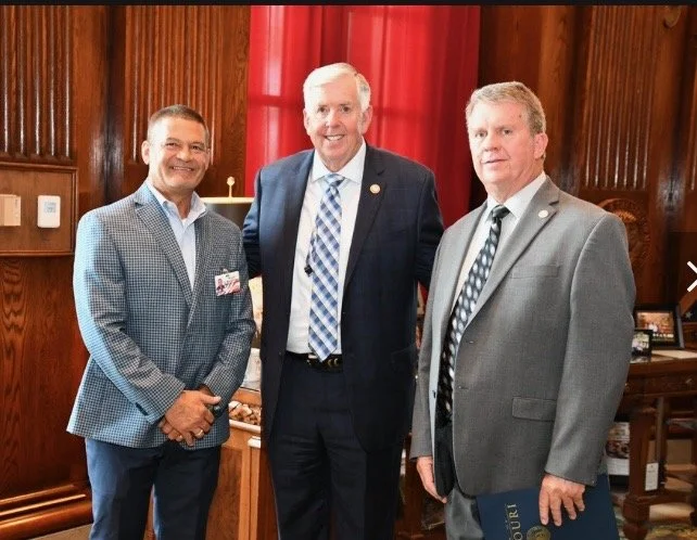 With Governor Mike Parson