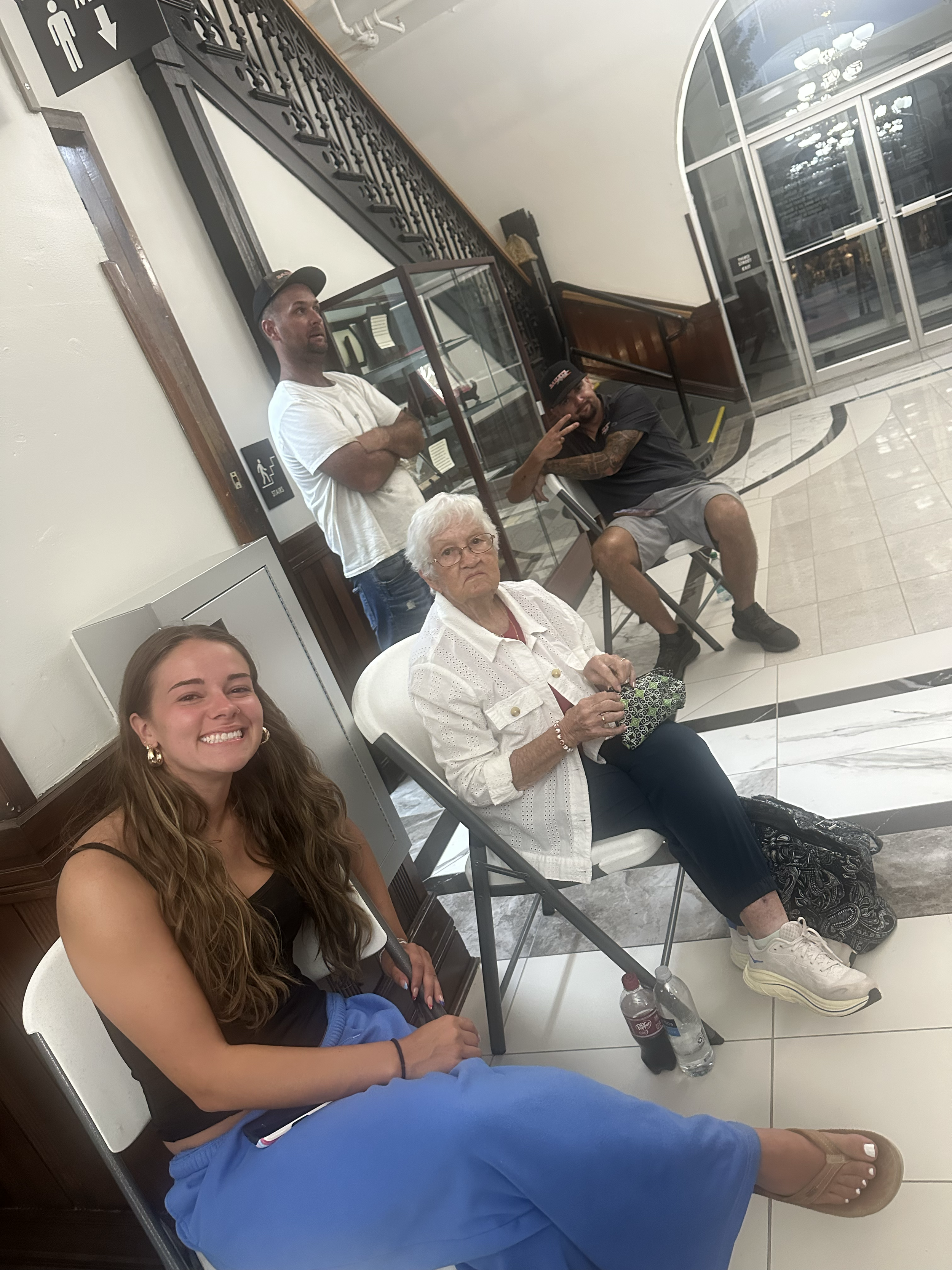 Family waiting patiently for the results to come in!