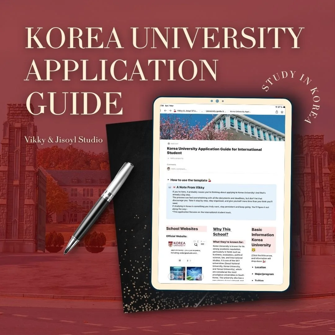Korea University  interactive application guide for international students
