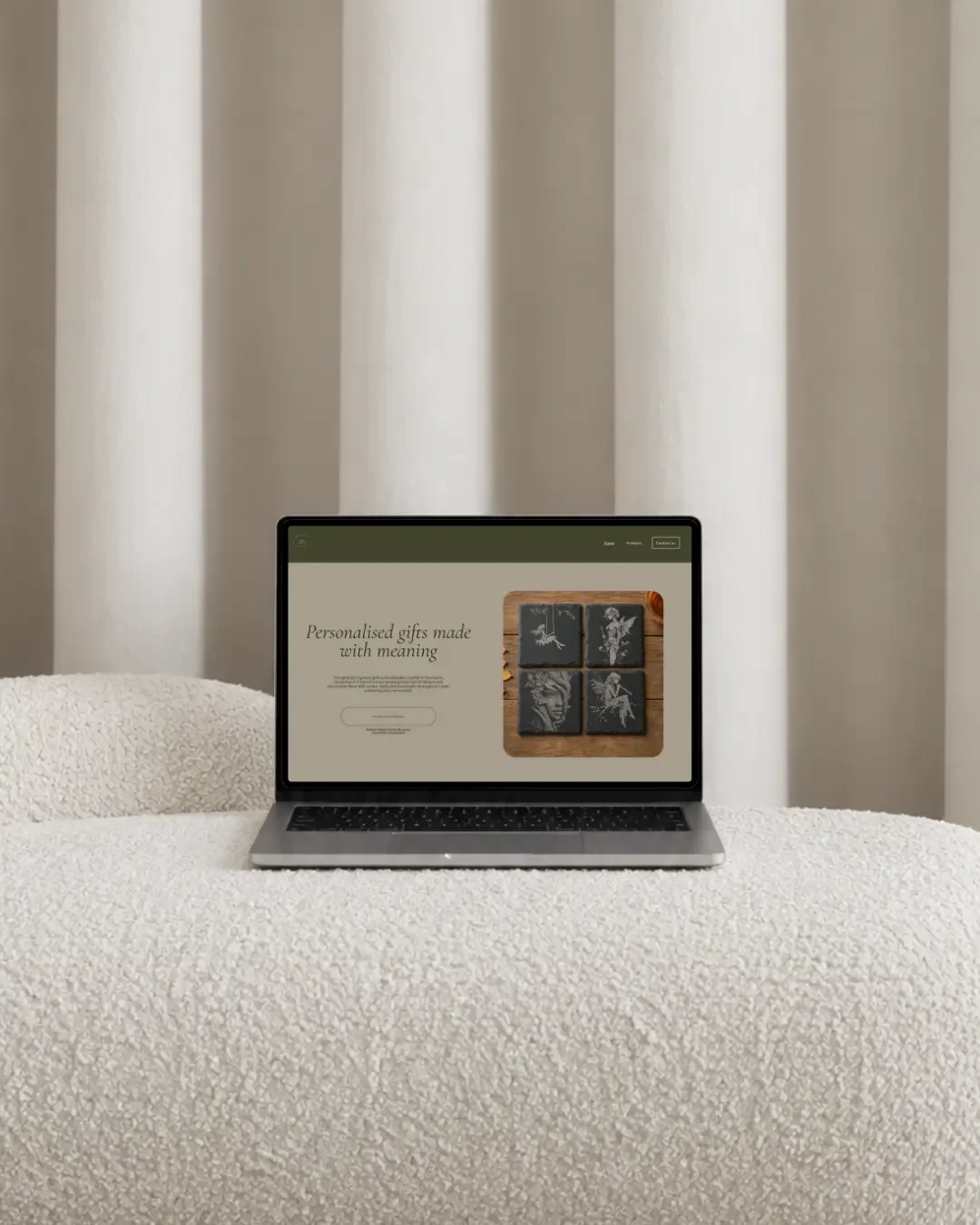 Small business website Townsville displayed on a laptop