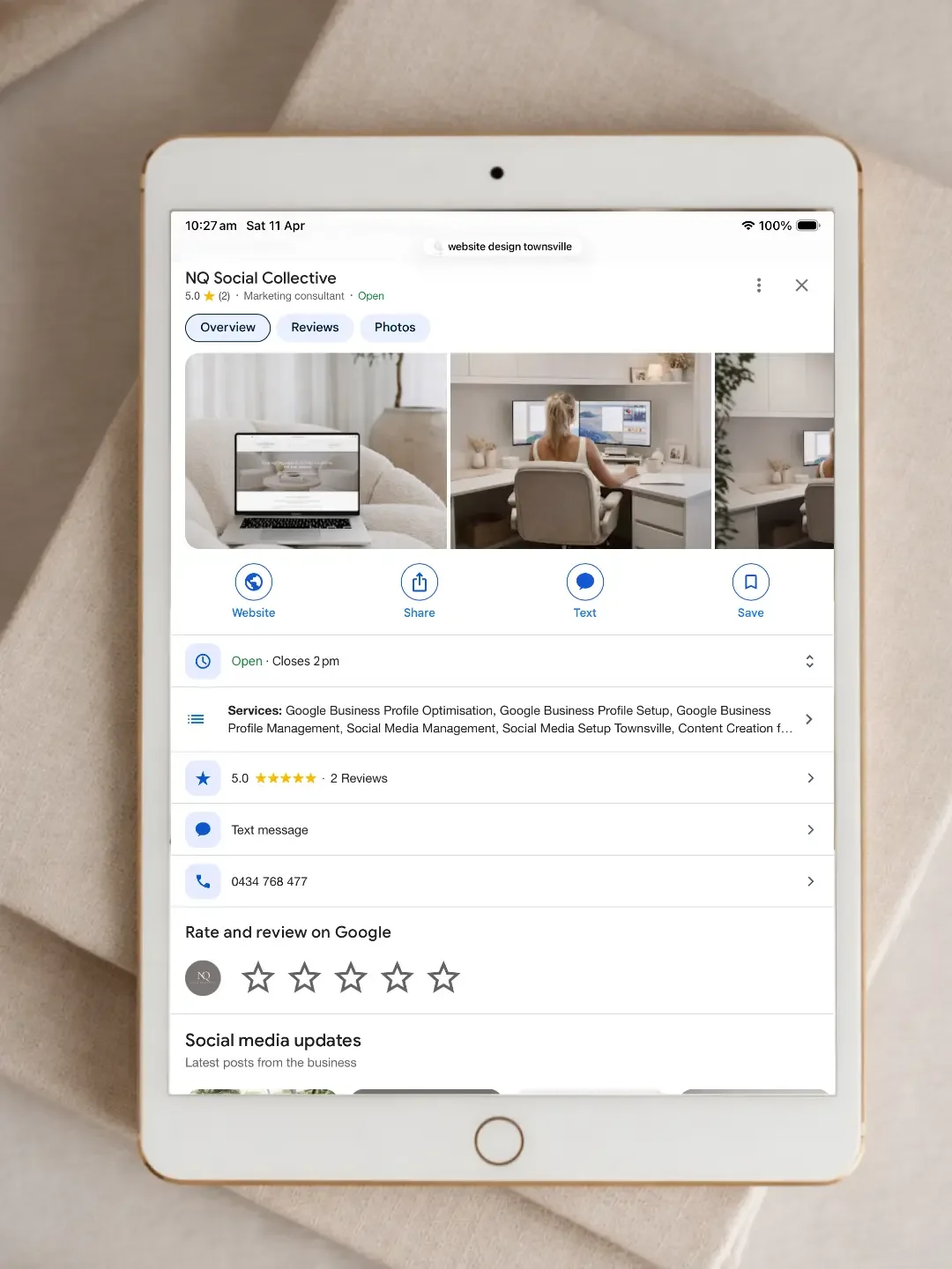 What a properly set up Google Business Profile looks like for Townsville businesses