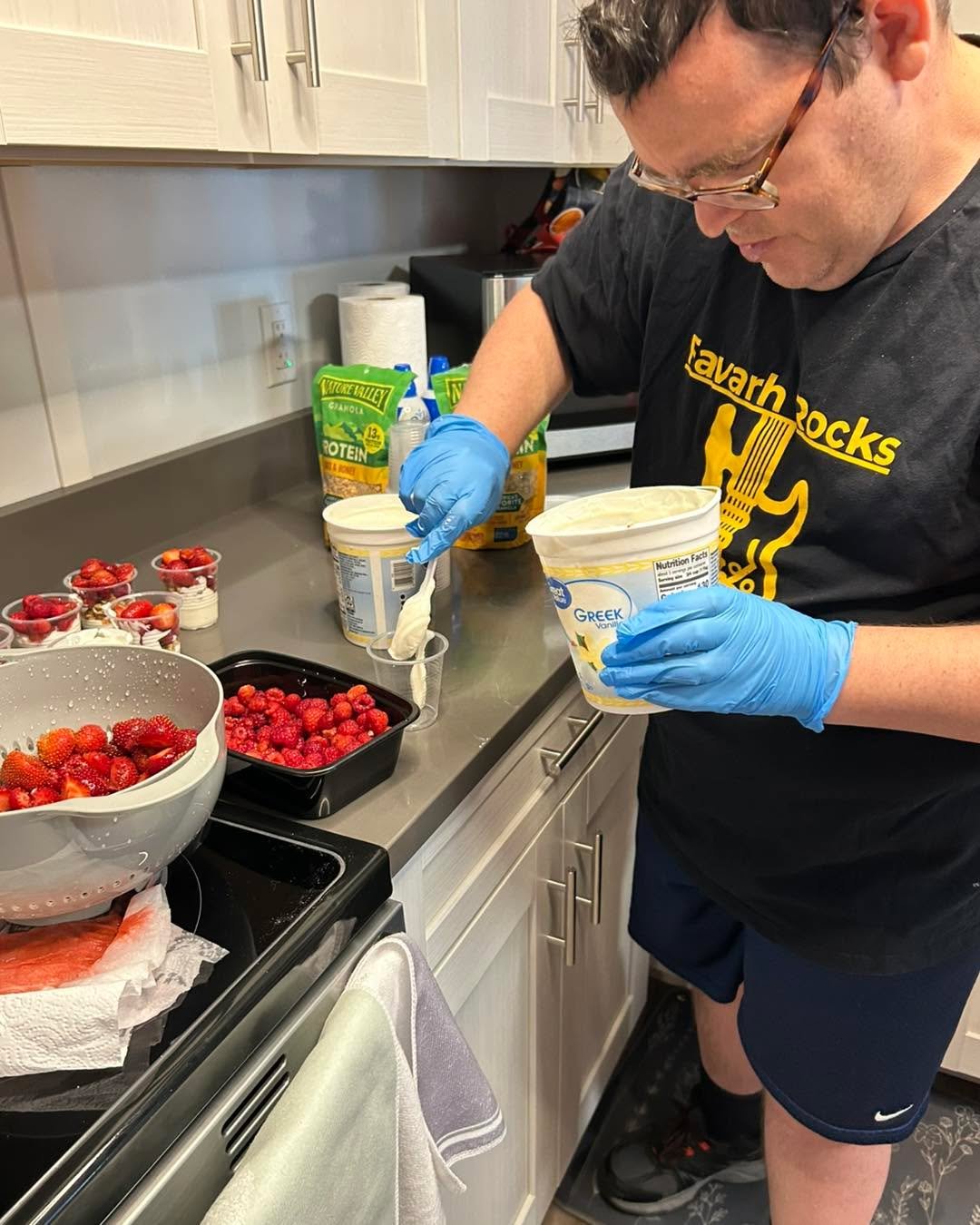 Favarh Staff and participants from Avon Life Enrichment Program celebrated  National Strawberry Parfait Day  strawberry (and raspberry) picking at Lyman Orchards and  driving back to Favarh with freshly picked fruit to make strawberry parfaits!  Yumm