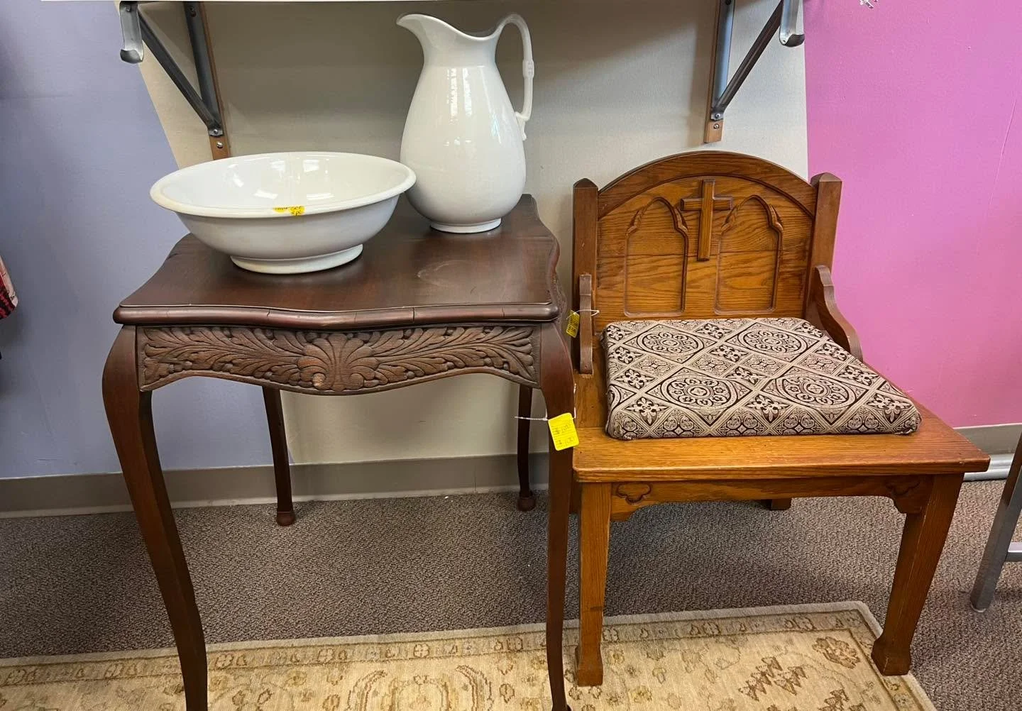 Visit the Favarh Thrift Shop for some unique furniture. Carved side table, $100, clergy chair, $500, drop leaf desk, $175. Great prices for antique furniture!!
250 Albany Tpke, Canton
#favarhthriftshop