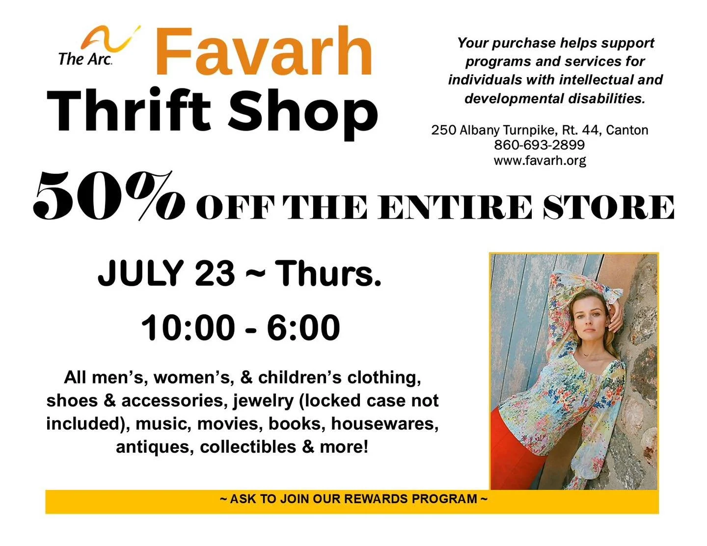 Don't miss this sale!
#favarhthriftshop
