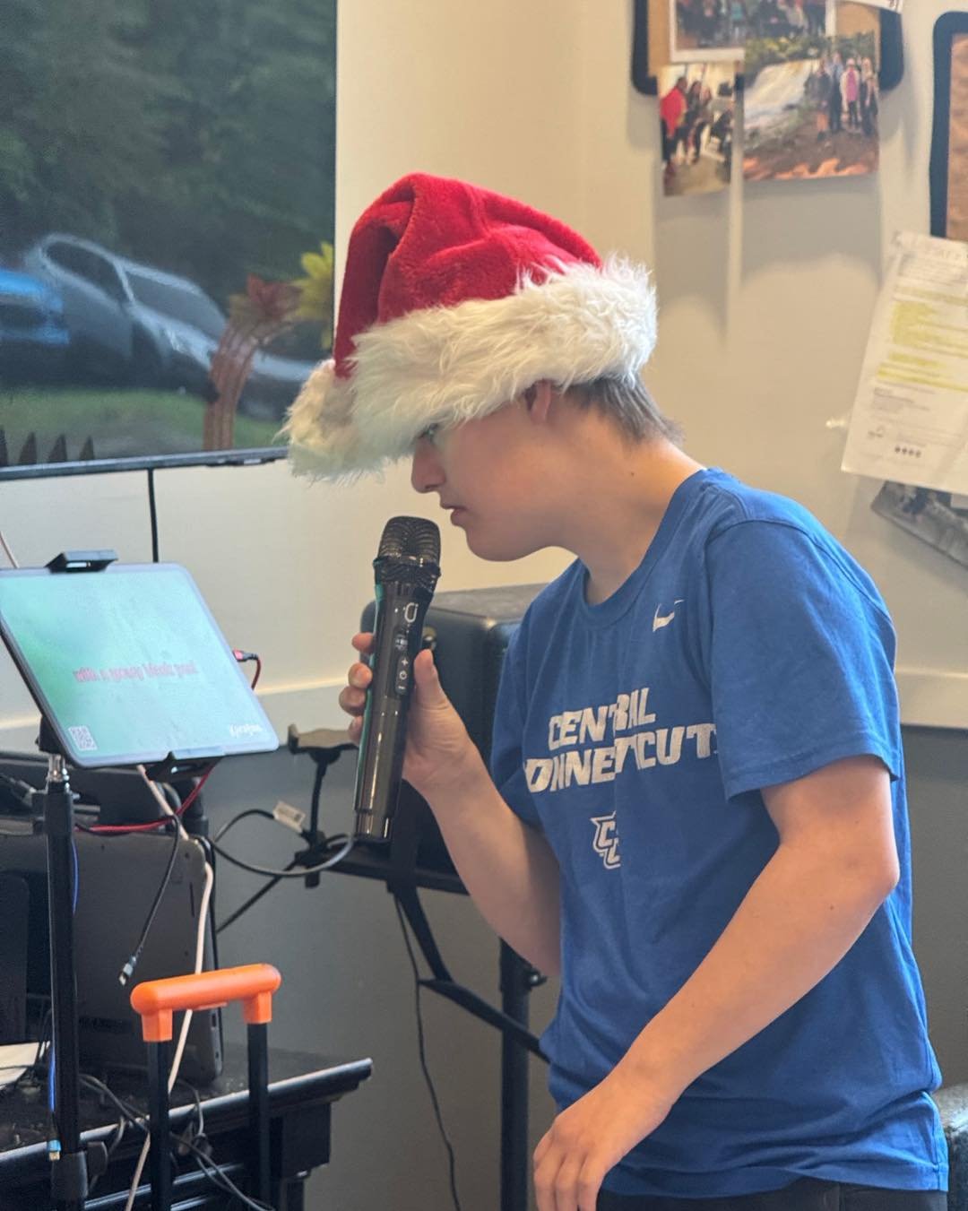 What do Favarh Day Program participants do on a rainy day? This time they had a Karaoke party and a dozen individuals showed us their stuff. It was so much fun! Thanks to Hannah Bricker from Favarh Recreation for coming to our program with your Karao