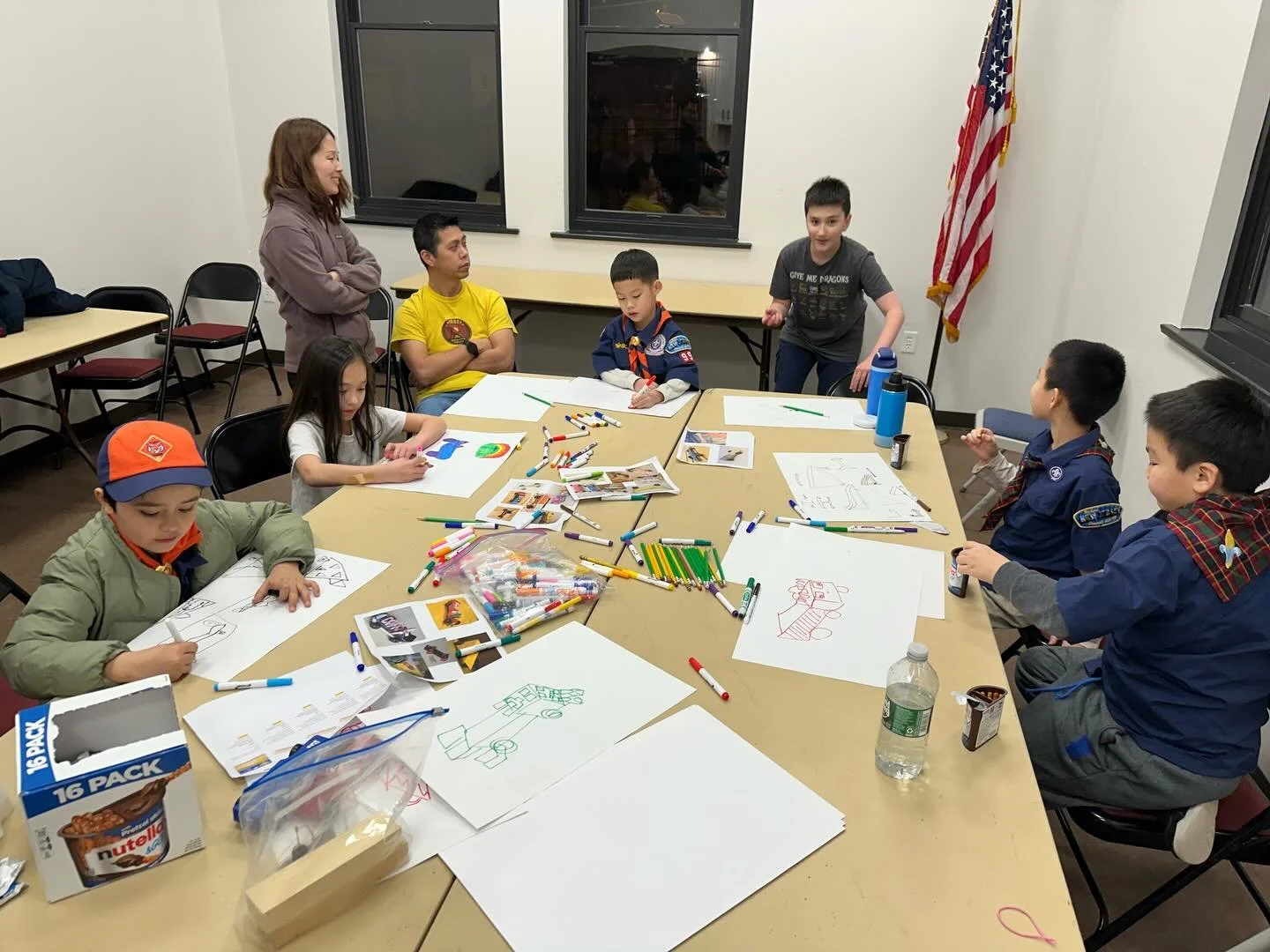🏎️🛠️ Hard at work on our Pinewood Derby car designs!

Our Cub Scouts are deep into planning and sketching, getting super psyched to cut and build their cars with Alain @alainsitohoya in just a few weeks. 🚀

Along the way, they&rsquo;re learning ab