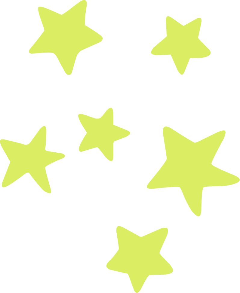 Decorative star illustration supporting visible mending and clothing repair branding.